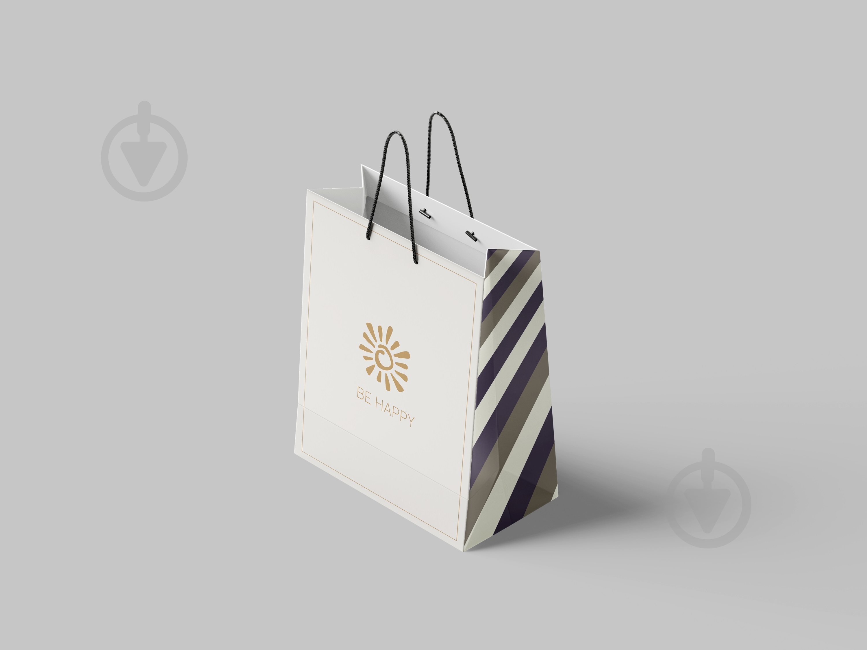 Пакет подарочный BE HAPPY 18*10*23 см - фото 2