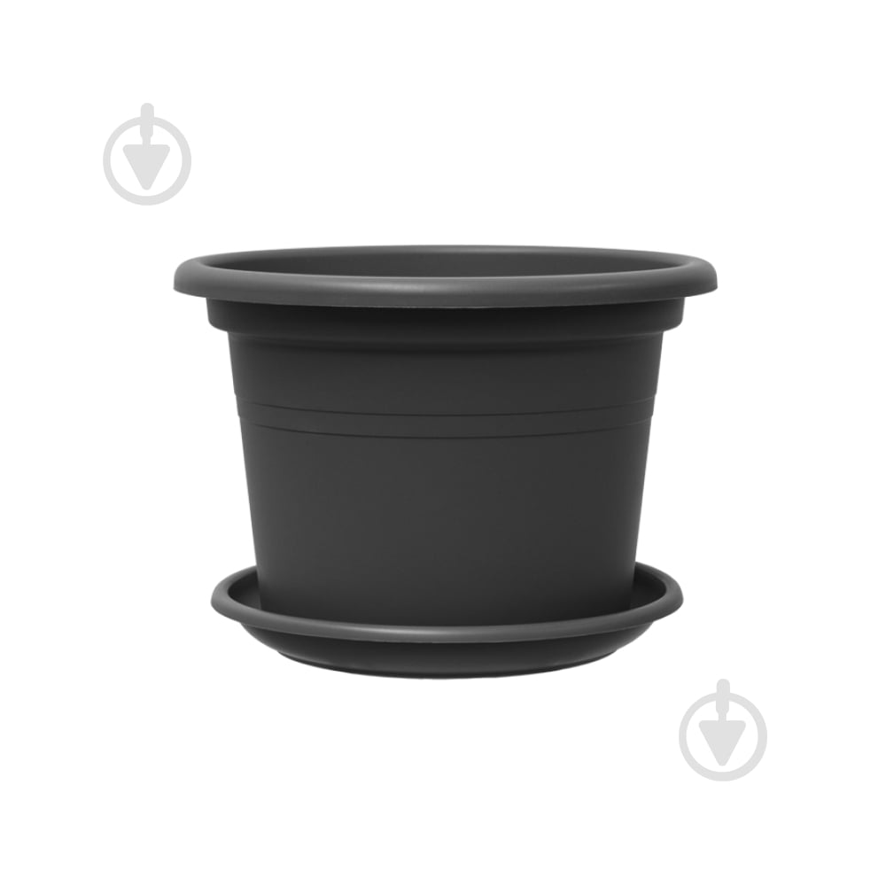 Піддон BASIC ROUND пластик черныйкрасныйбелый 28 см (33154028005) TeraPlast - фото 2