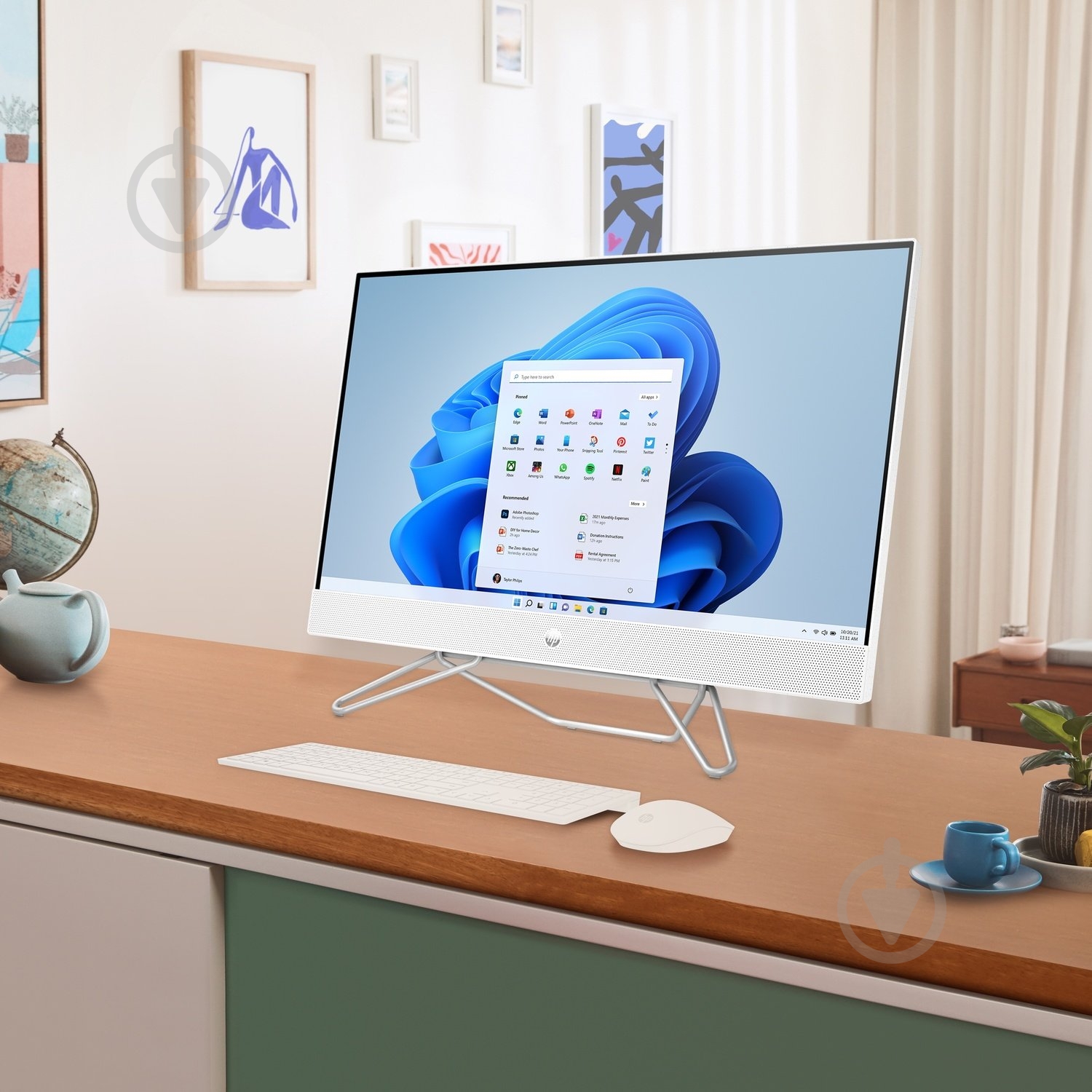 Моноблок HP All-in-One 27-cb1035ua 27" (6C954EA) white - фото 9