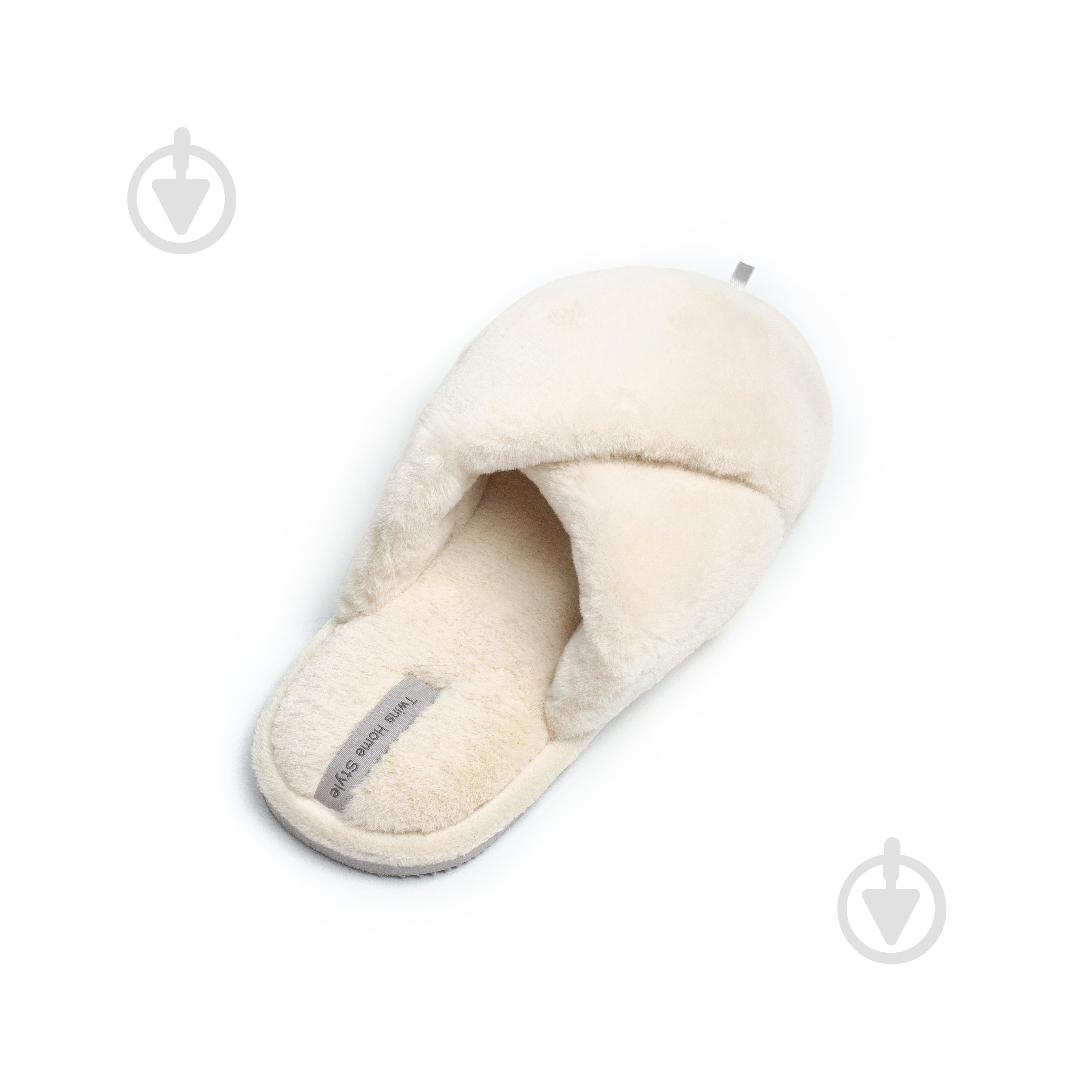 Тапки домашние Twins меховые перекрест 15126 р.40 молочный - фото 8 Тапки домашние Twins меховые перекрест 15126 р.40 молочный - фото 8