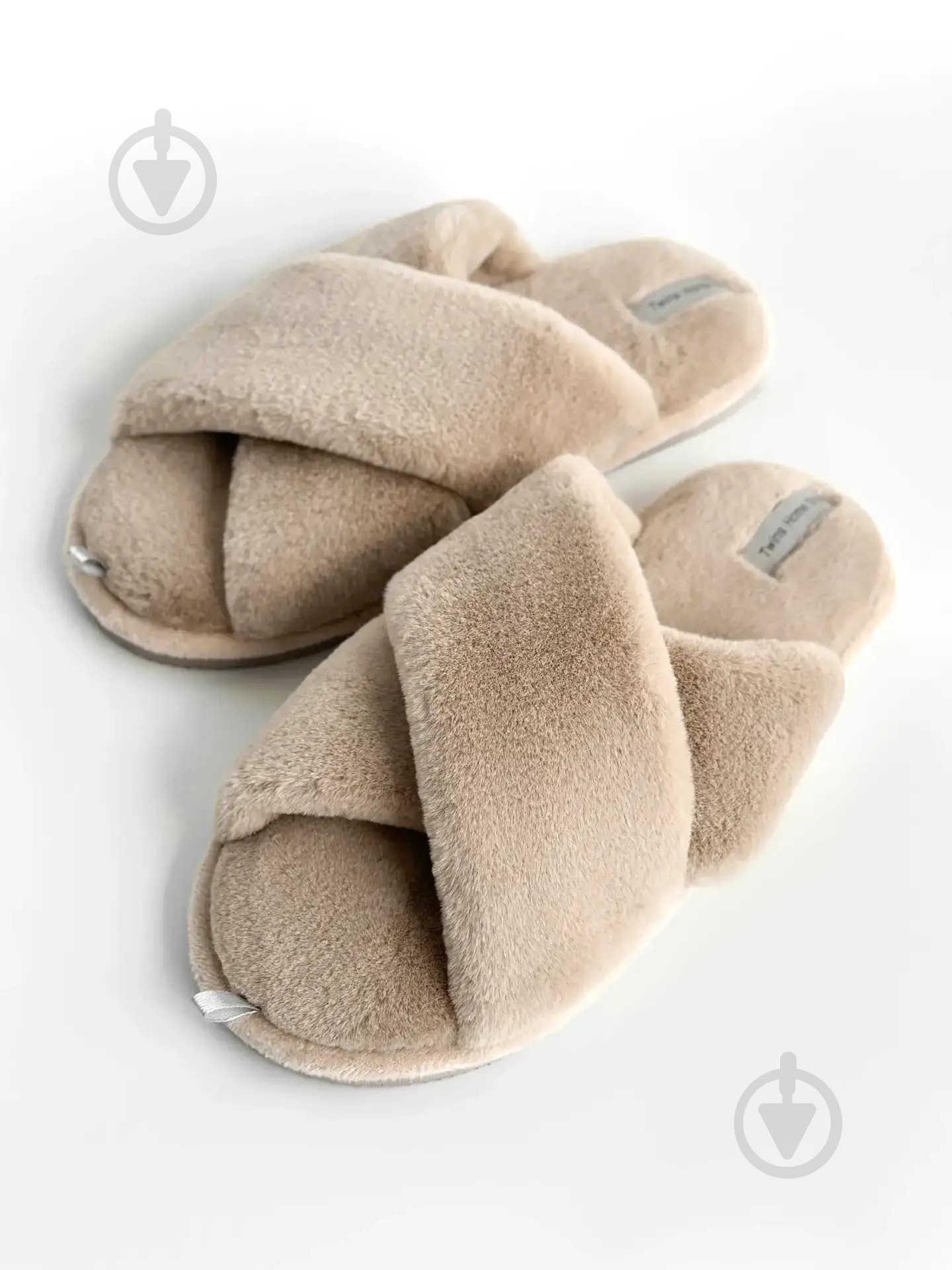Капці домашні Twins хутрянi перехрест 15128 р.36/37 бежевий - фото 6
