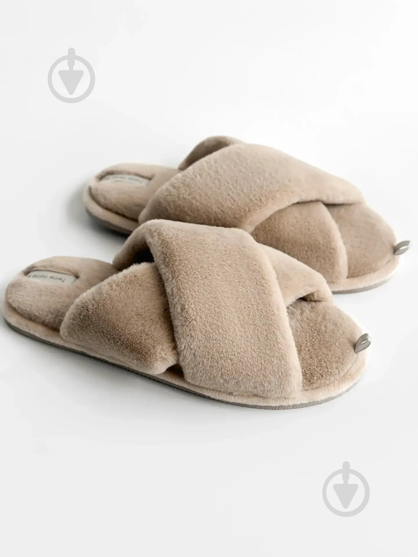 Капці домашні Twins хутрянi перехрест 15128 р.36/37 бежевий - фото 5