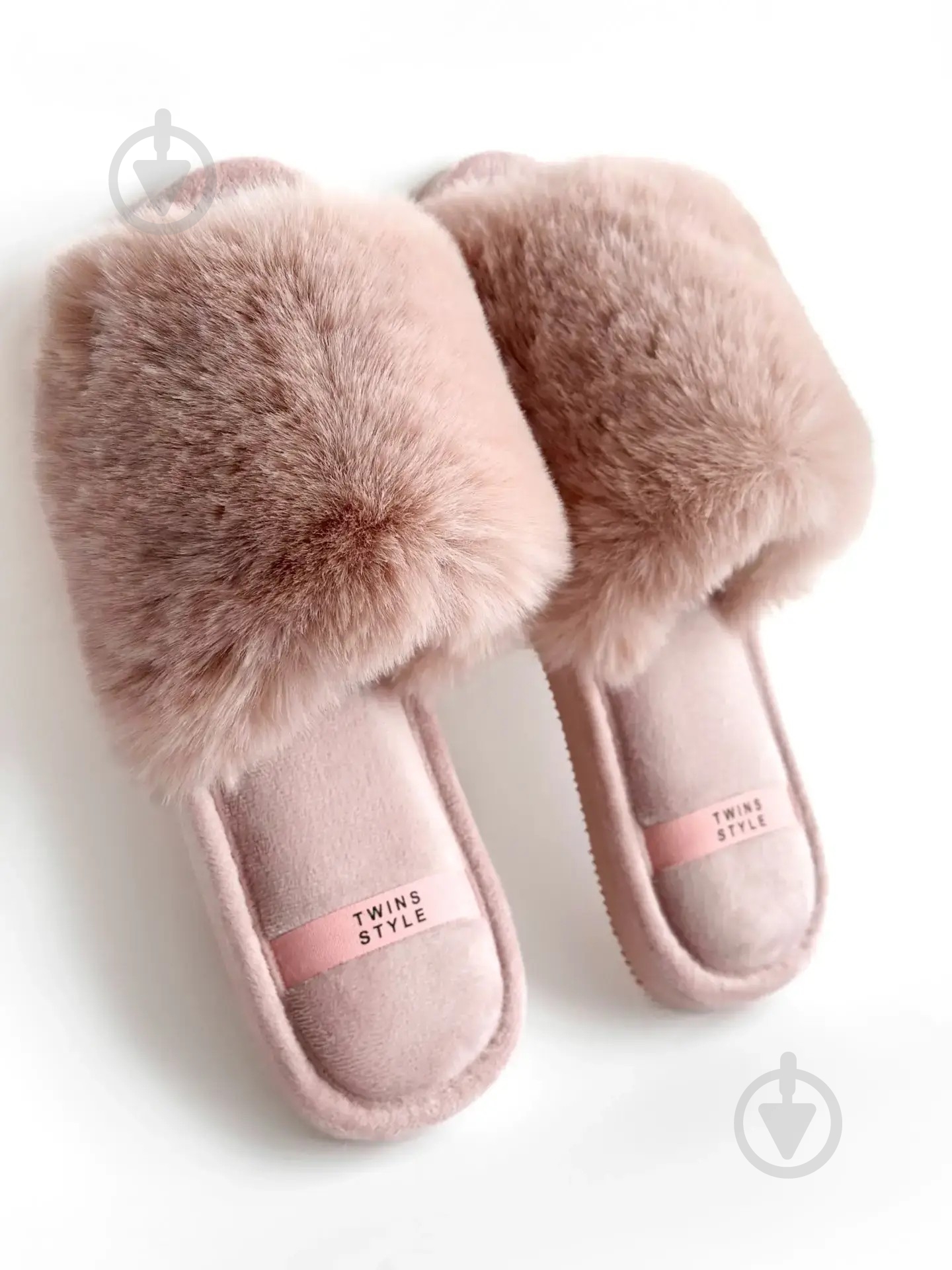 Тапки домашние Twins меховые 15688 р.36/37 пудровый - фото 2 Тапки домашние Twins меховые 15688 р.36/37 пудровый - фото 2