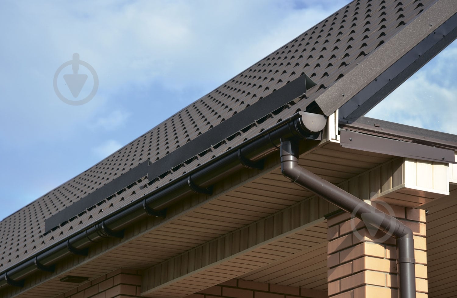 Комплект водостічної системи RoofOK 120 мм 4 м коричневий - фото 2