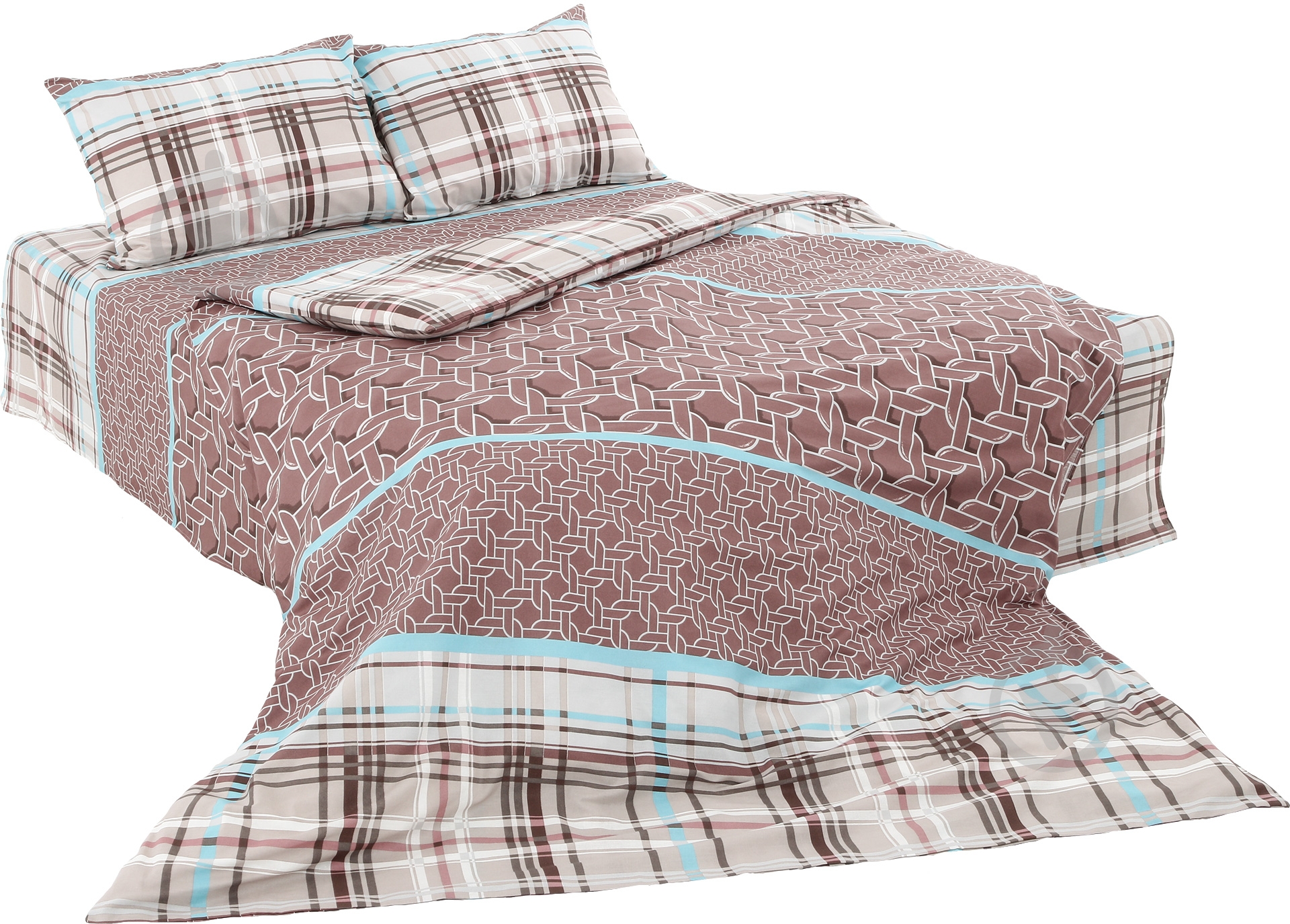 Комплект постельного белья Денди 2 светло-коричневый UP! (Underprice) - фото 1