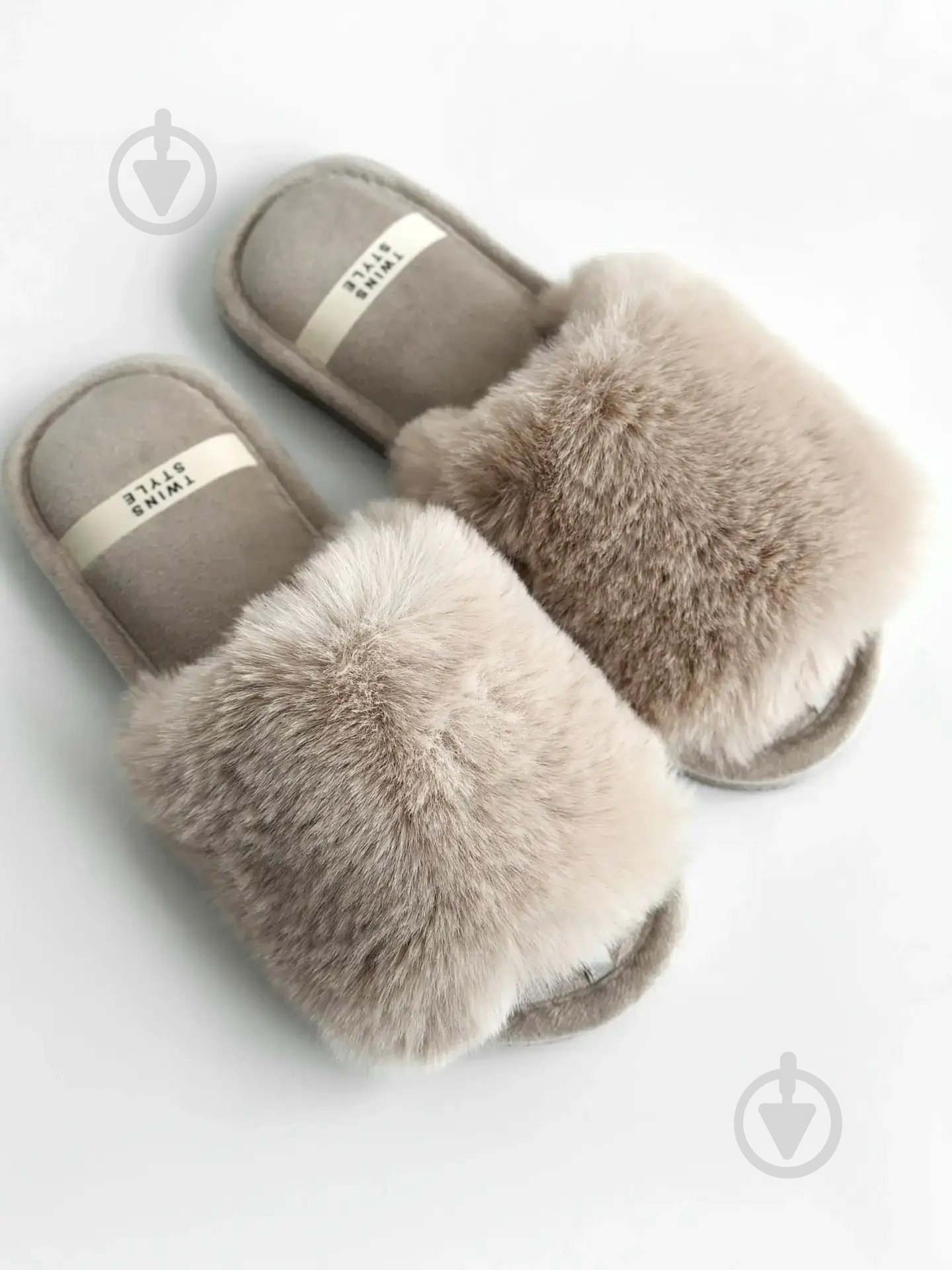 Капці домашні Twins хутрянi 15693 р.38/39 сірий - фото 3