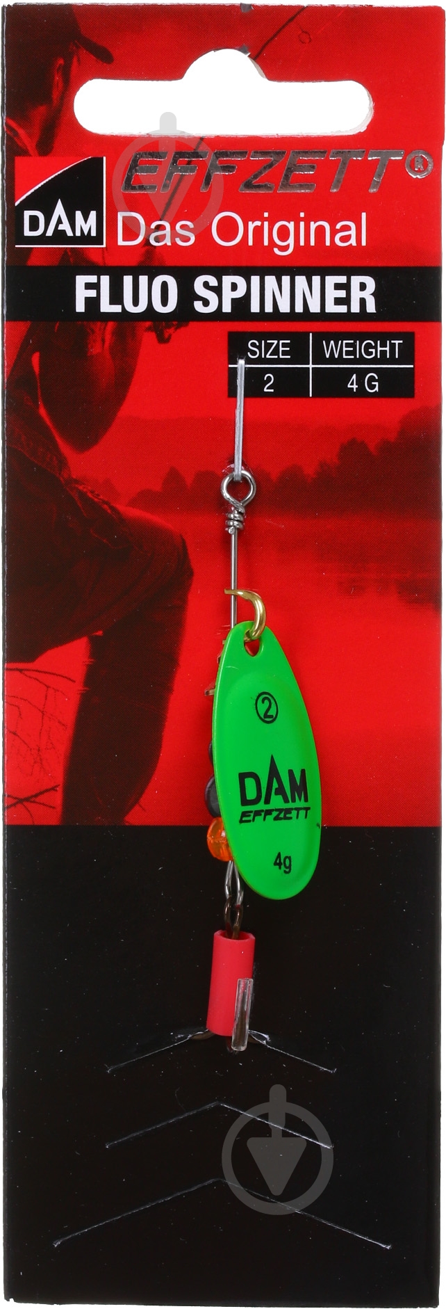 Блесна DAM Effzett Fluo 4 г green - фото 1 Блесна DAM Effzett Fluo 4 г green - фото 1