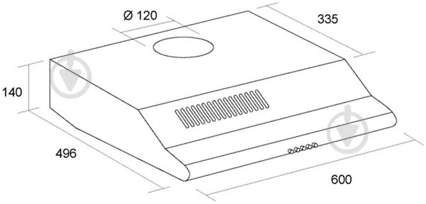 Витяжка Pyramida BASIC UNO 60 IVORY - фото 7
