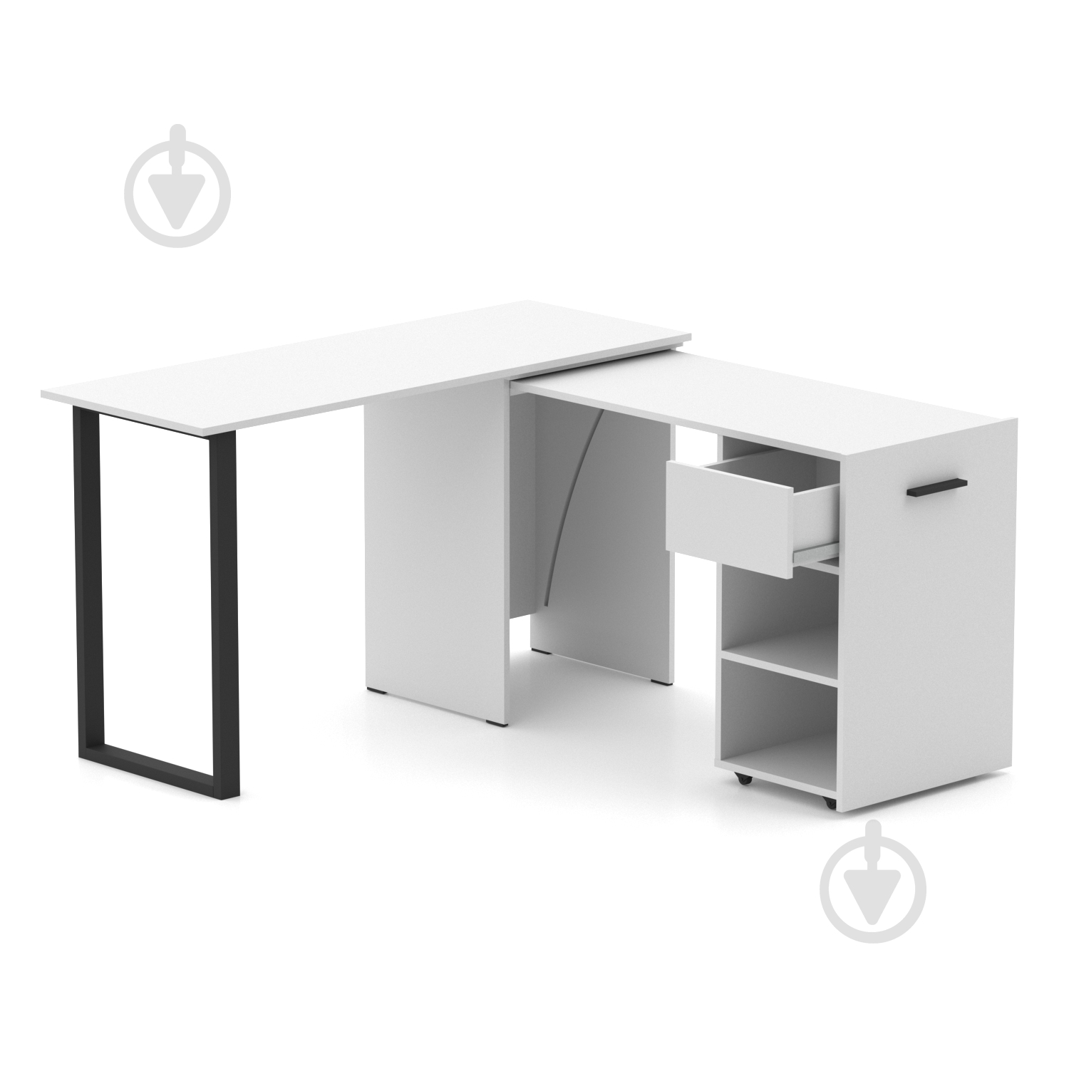 Стол Knap Knap трансформер письменный поворотный Hobana+Jumbo Ш1 770х1350х500 мм белый/белый (S201010201 ) - фото 1 Стол Knap Knap трансформер письменный поворотный Hobana+Jumbo Ш1 770х1350х500 мм белый/белый (S201010201 ) - фото 1