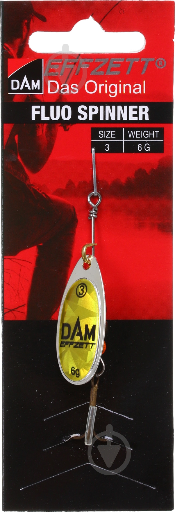 Блешня DAM Effzett Fluo 6 г gold prisma - фото 1