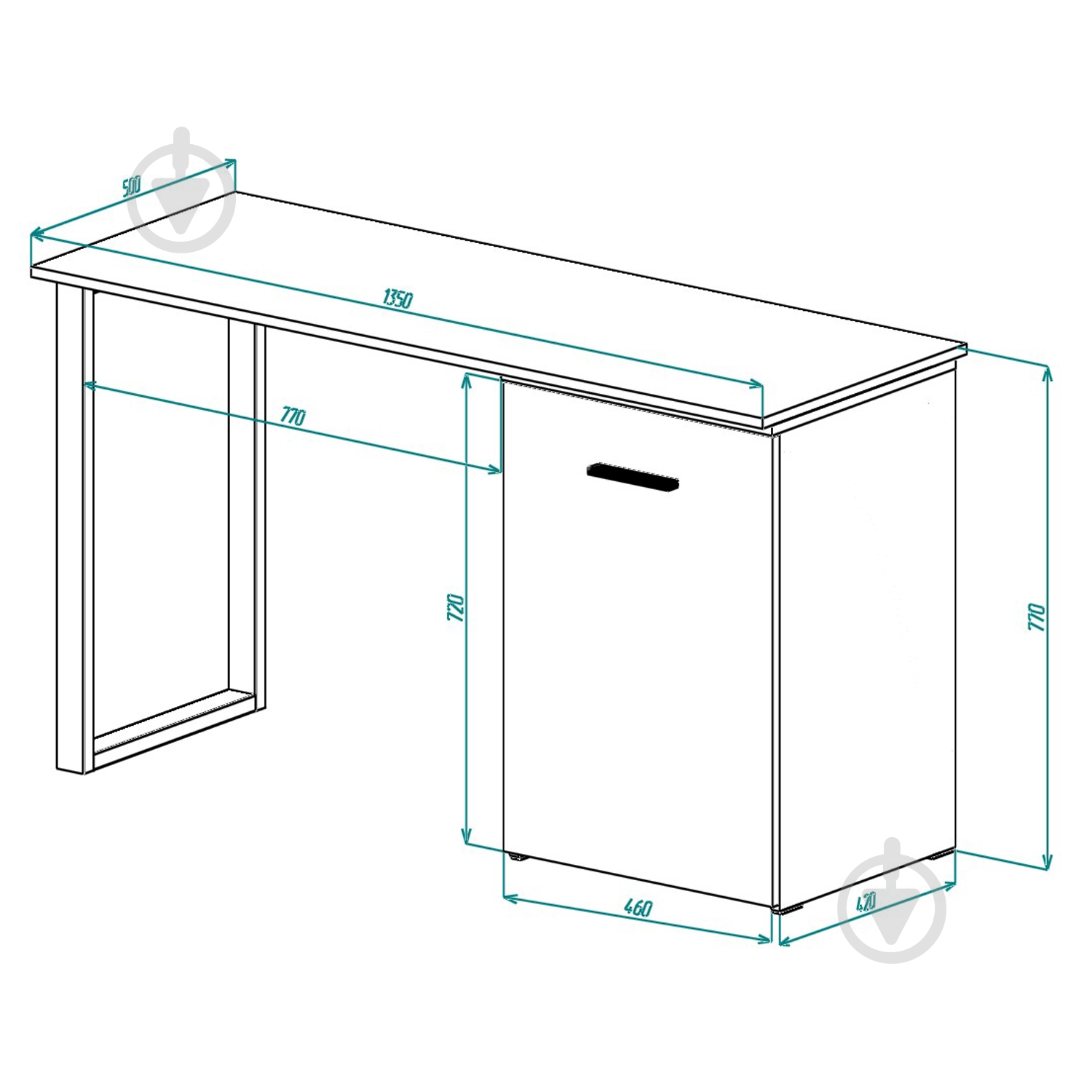 Стіл Knap Knap трансформер письмовий поворотний Hobana+Jumbo Ш1 770х1350х500 мм білий/ательє світлий (S201010222 ) - фото 7 Стіл Knap Knap трансформер письмовий поворотний Hobana+Jumbo Ш1 770х1350х500 мм білий/ательє світлий (S201010222 ) - фото 7