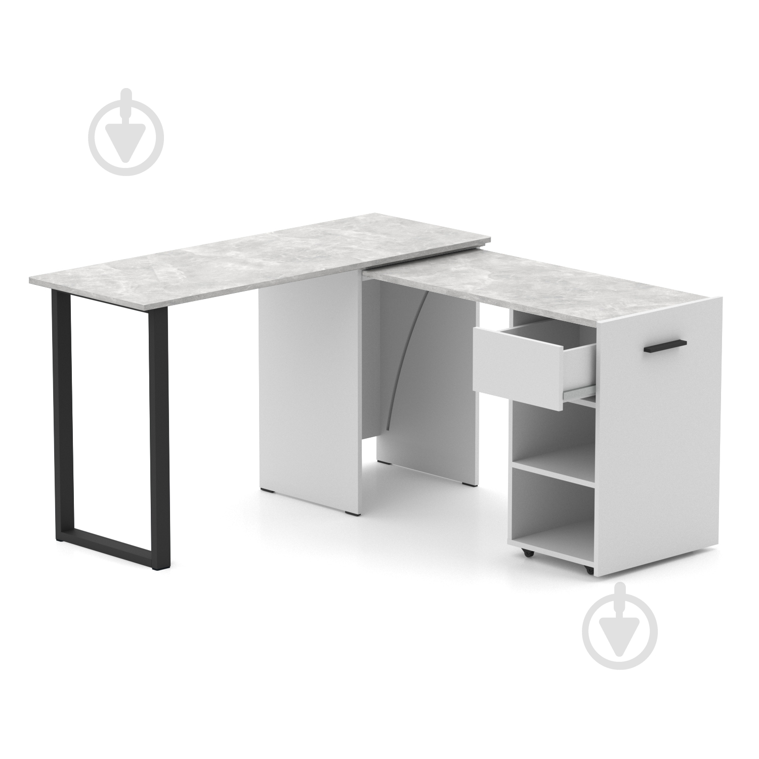 Стіл Knap Knap трансформер письмовий поворотний Hobana+Jumbo Ш1 770х1350х500 мм білий/ательє світлий (S201010222 ) - фото 1 Стіл Knap Knap трансформер письмовий поворотний Hobana+Jumbo Ш1 770х1350х500 мм білий/ательє світлий (S201010222 ) - фото 1