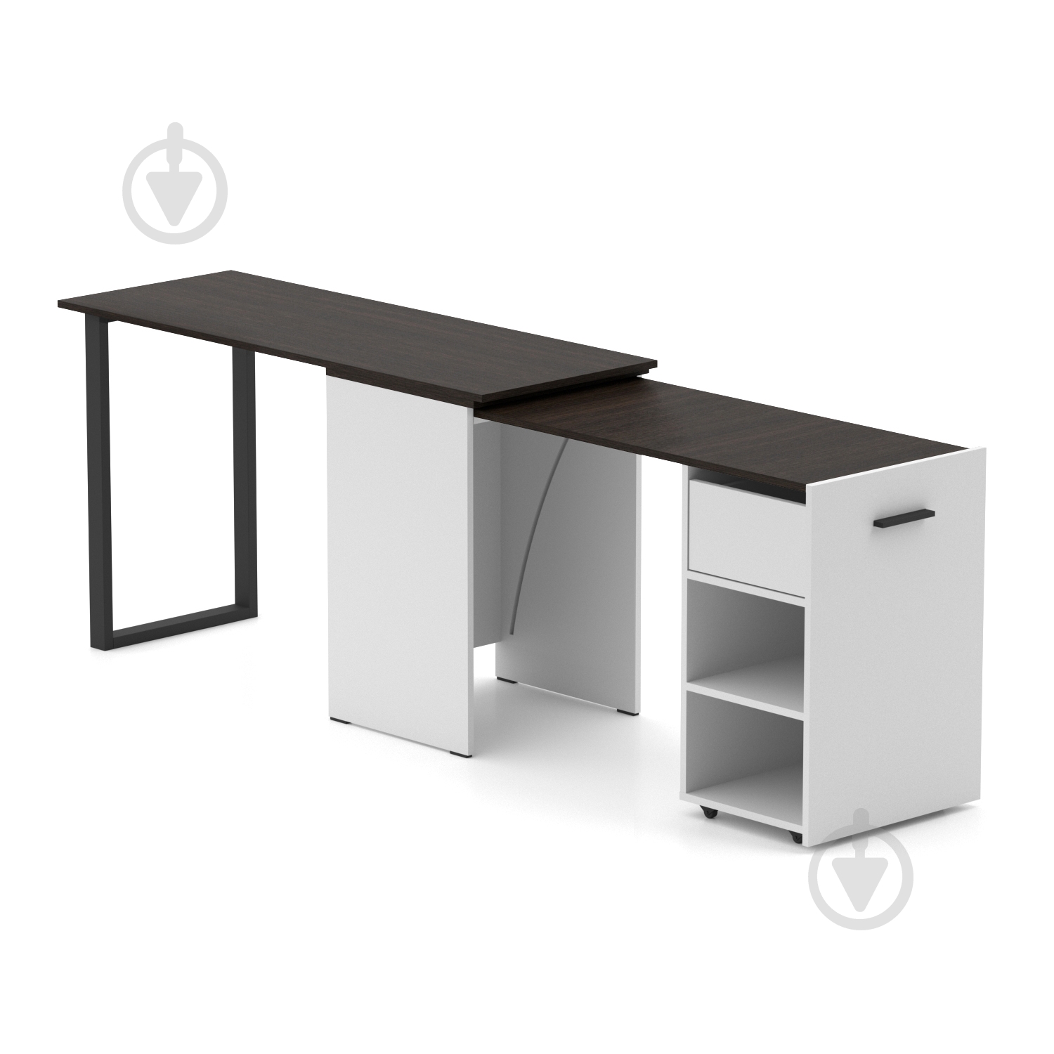 Стол Knap Knap трансформер письменный поворотный Hobana+Jumbo Ш1 770х1350х500 мм белый/венге (S201010220 ) - фото 2 Стол Knap Knap трансформер письменный поворотный Hobana+Jumbo Ш1 770х1350х500 мм белый/венге (S201010220 ) - фото 2