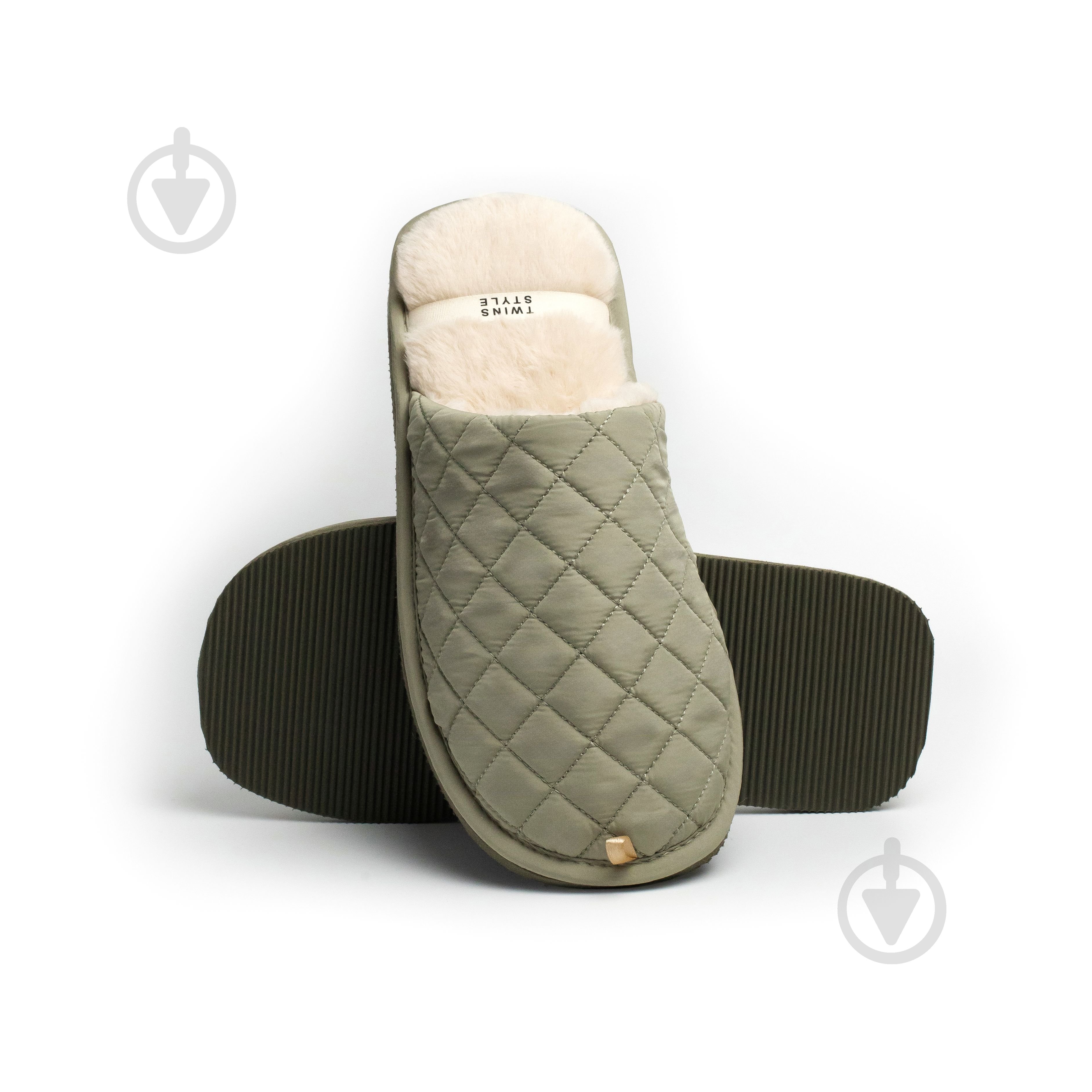 Тапки домашние Twins HS-LUX стеганные 15882 р.42/43 темно-зеленый - фото 4 Тапки домашние Twins HS-LUX стеганные 15882 р.42/43 темно-зеленый - фото 4