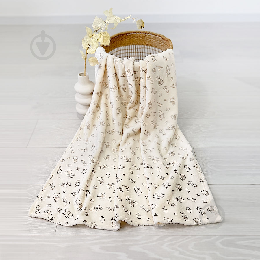 Плед Blanka Игрушки 90x95 см молочный - фото 1 Плед Blanka Игрушки 90x95 см молочный - фото 1