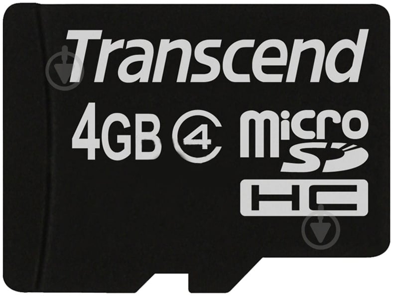 Карта памяти Transcend microSDHC 4GB Class 4 - фото 1