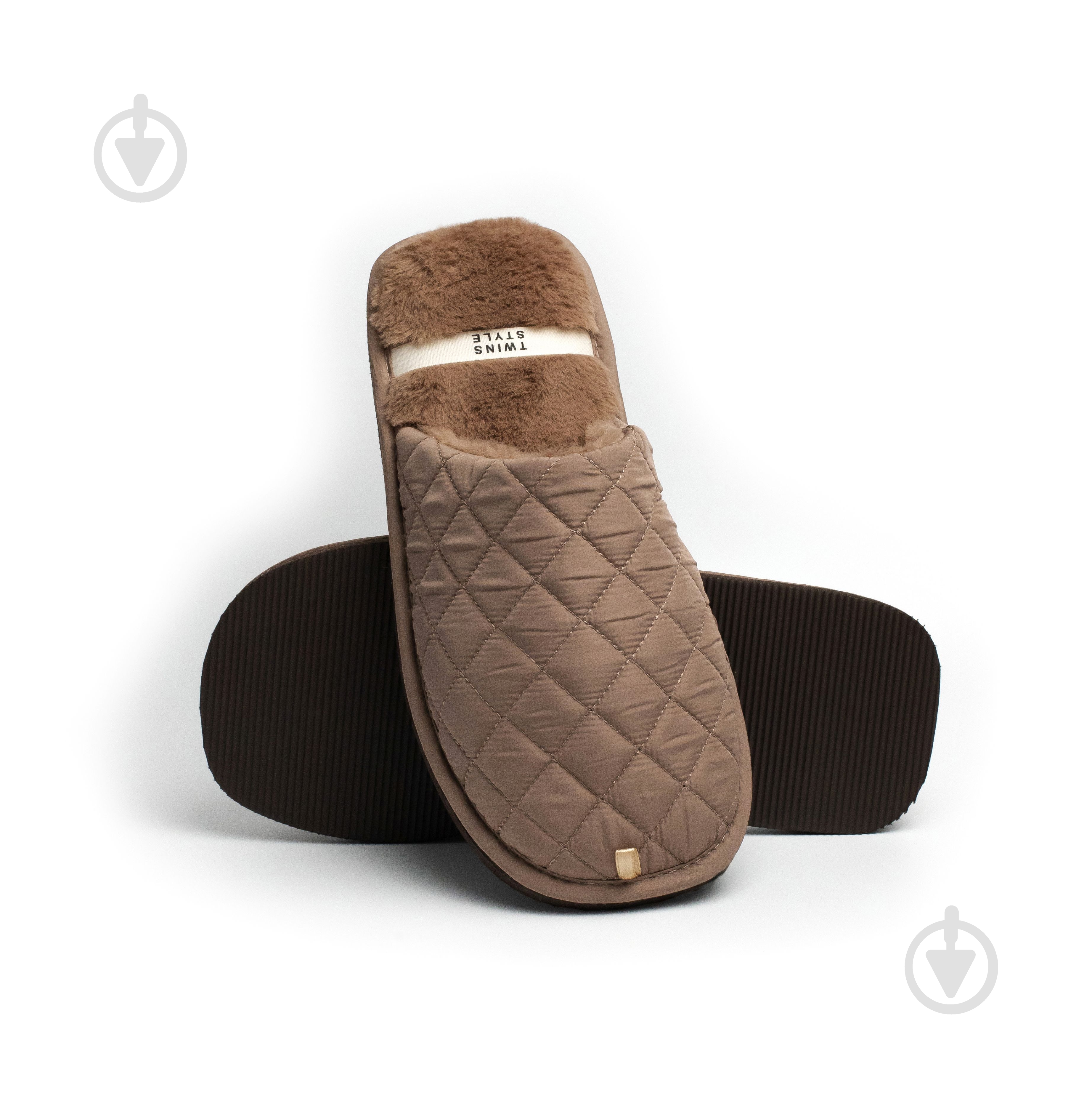 Тапки домашние Twins HS-LUX стеганные 15885 р.41/41 коричневый - фото 3 Тапки домашние Twins HS-LUX стеганные 15885 р.41/41 коричневый - фото 3