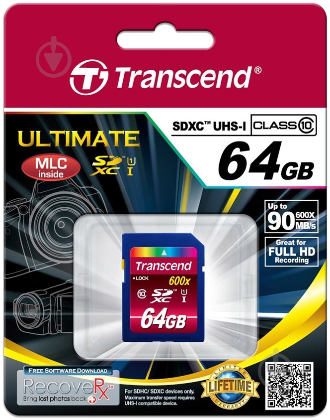 Карта пам'яті Transcend SDXC 64GB - фото 2