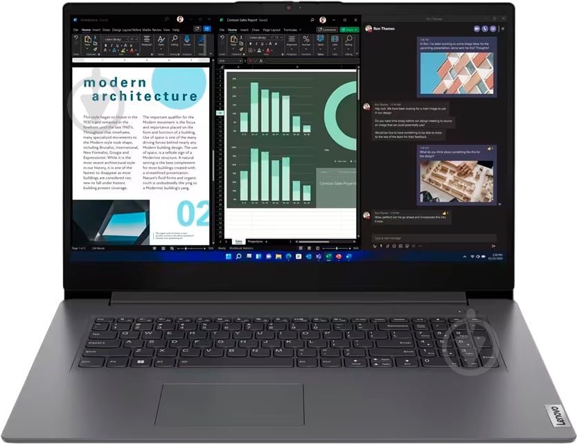 Ноутбук Lenovo V17 G4 17,3" (83A2001WRA) grey - фото 1 Ноутбук Lenovo V17 G4 17,3" (83A2001WRA) grey - фото 1