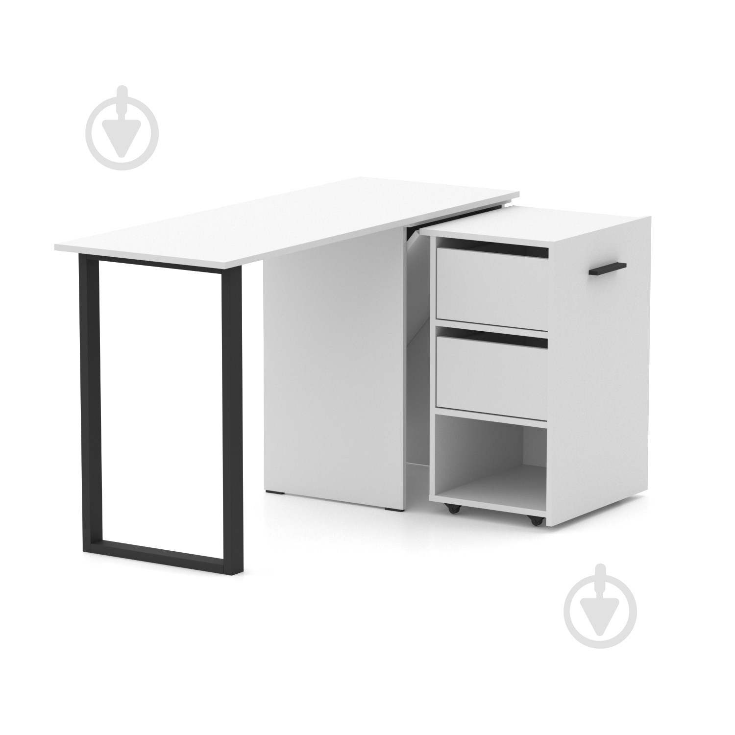 Стіл Knap Knap трансформер письмовий поворотний Hobana+Jumbo Ш2 770х1350х500 мм білий/білий (S201020201 ) - фото 3 Стіл Knap Knap трансформер письмовий поворотний Hobana+Jumbo Ш2 770х1350х500 мм білий/білий (S201020201 ) - фото 3