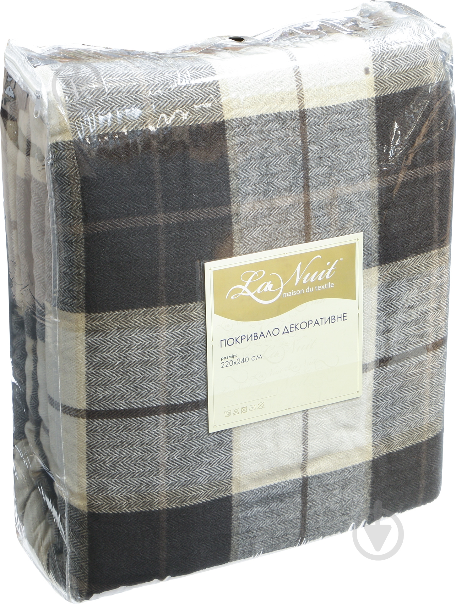 Плед Холмс 220x240 см бежевый La Nuit - фото 3