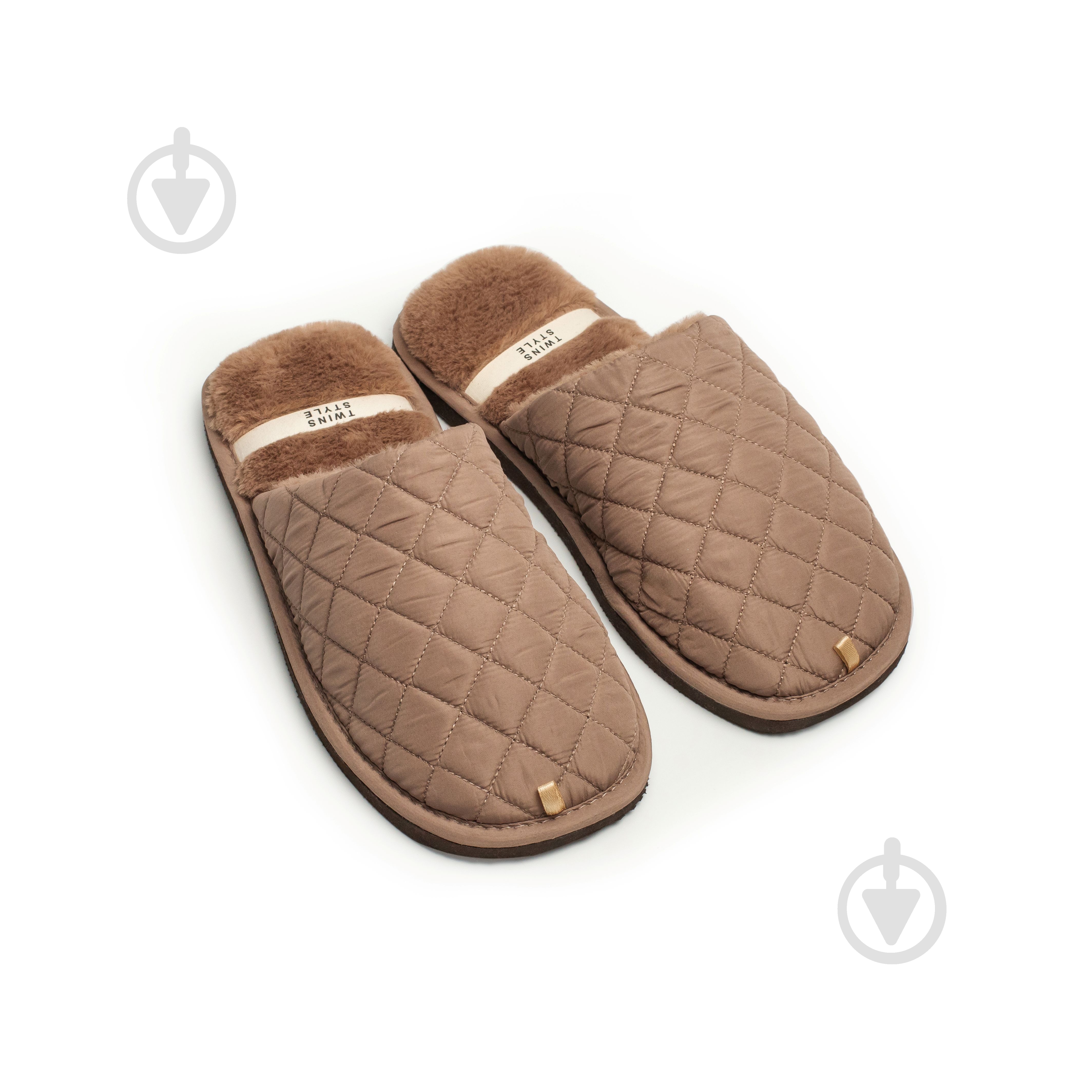 Тапки домашние Twins HS-LUX стеганные 15887 р.44/45 коричневый - фото 1 Тапки домашние Twins HS-LUX стеганные 15887 р.44/45 коричневый - фото 1