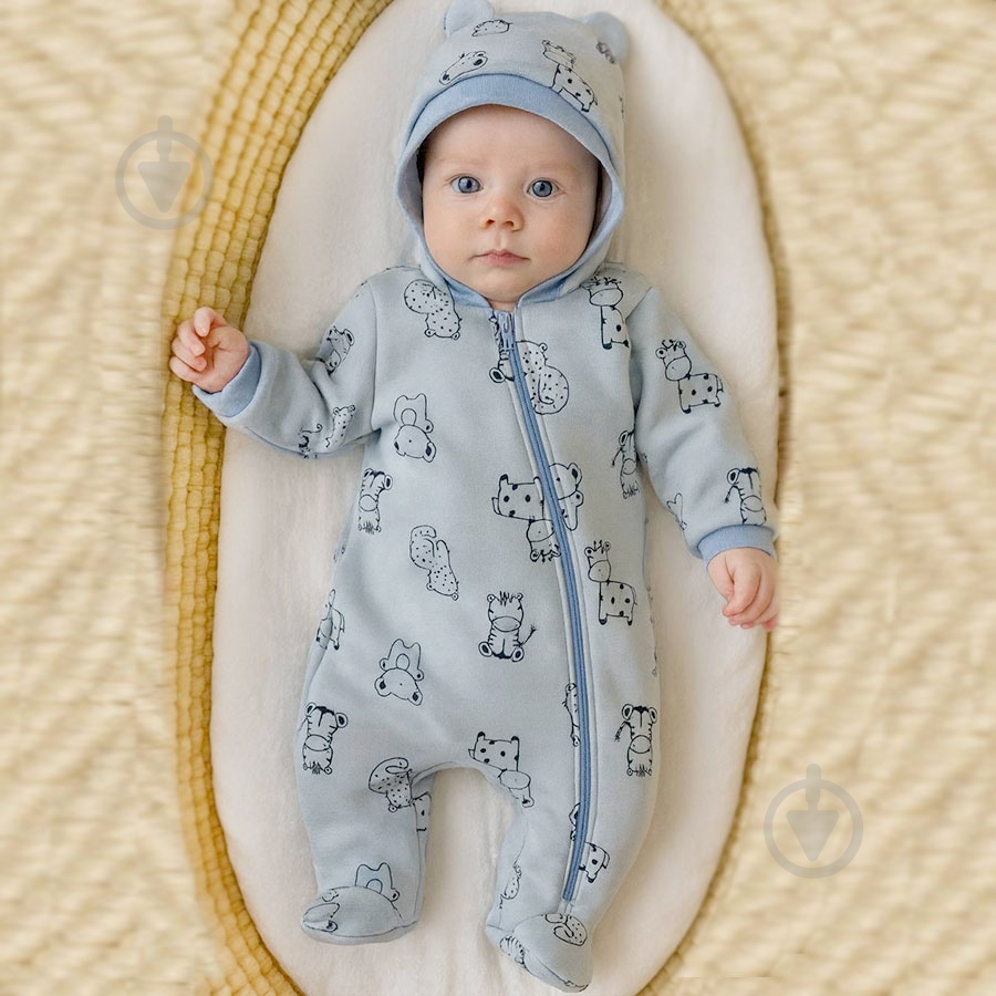 Комбинезон унисекс Blanka Африка р.50-56 голубой 110870 - фото 1 Комбинезон унисекс Blanka Африка р.50-56 голубой 110870 - фото 1