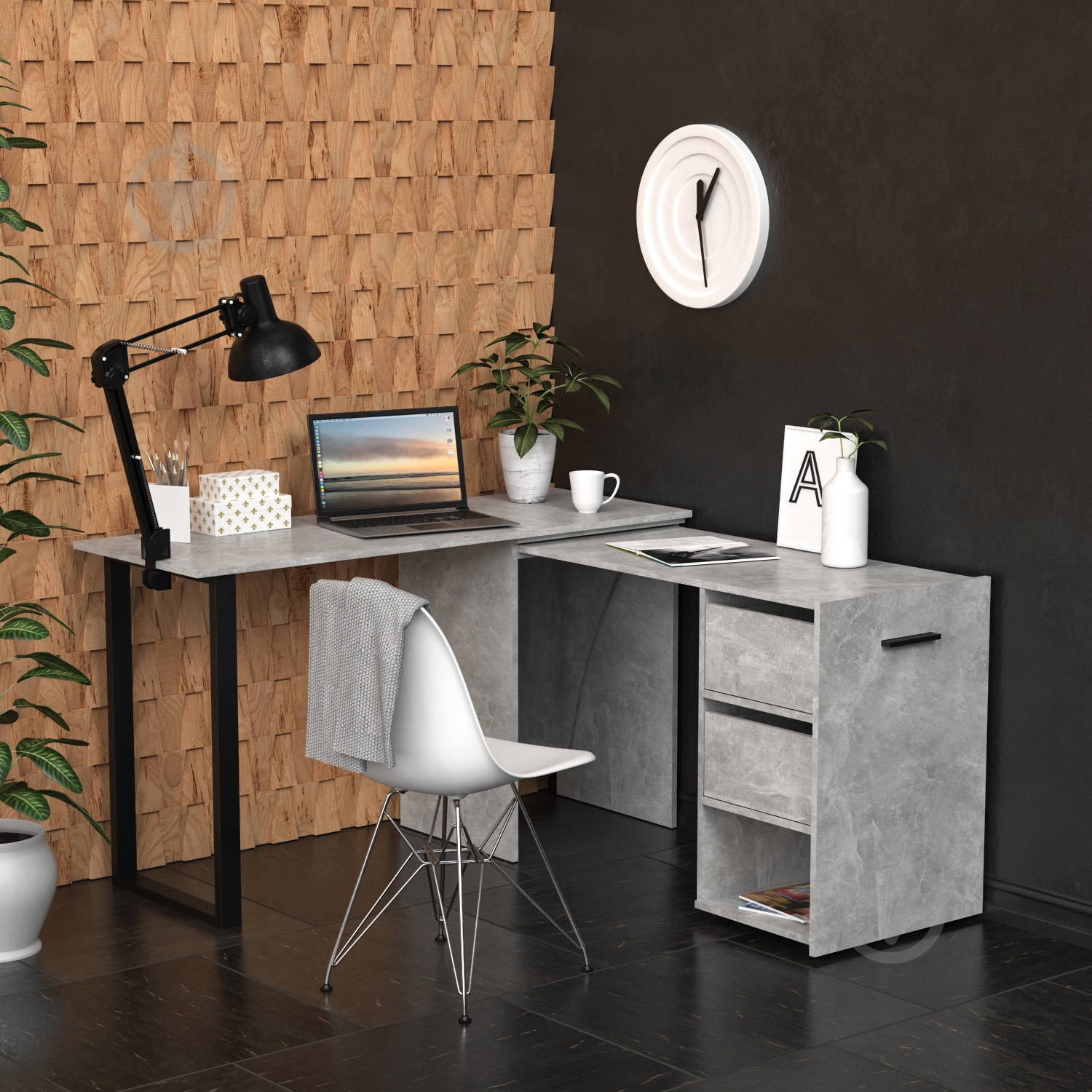 Стіл Knap Knap трансформер письмовий поворотний Hobana+Jumbo Ш2 770х1350х500 мм ательє світле/ательє світлий (S201020210 ) - фото 5 Стіл Knap Knap трансформер письмовий поворотний Hobana+Jumbo Ш2 770х1350х500 мм ательє світле/ательє світлий (S201020210 ) - фото 5