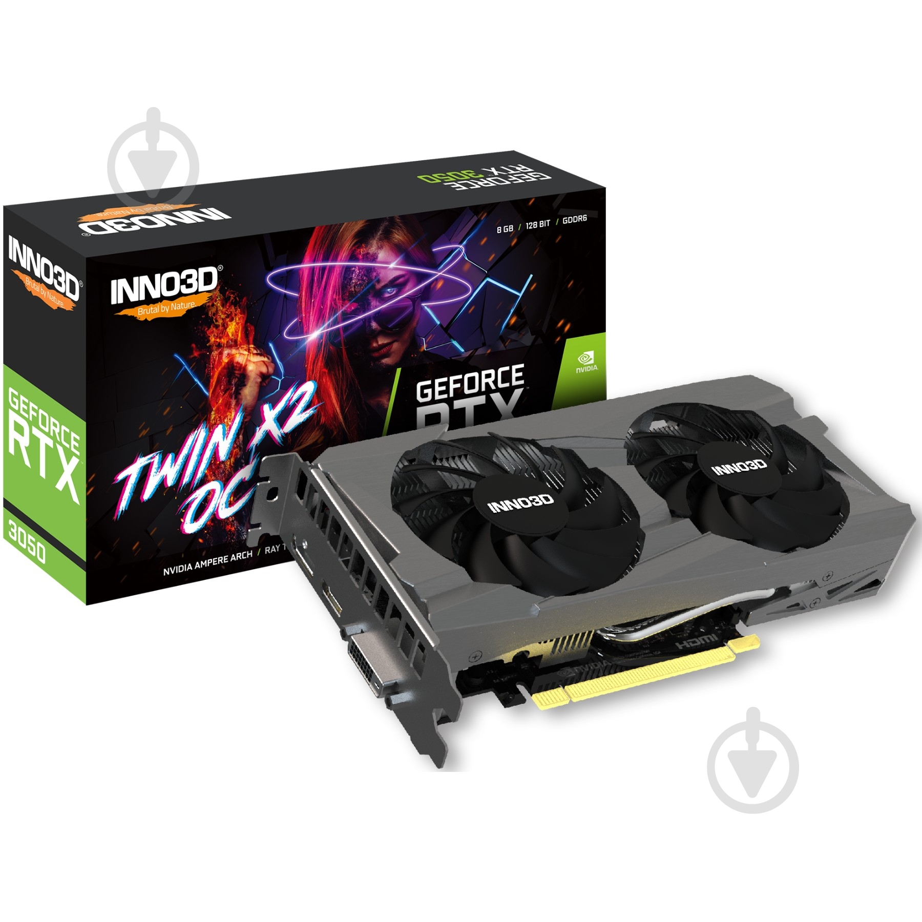 Видеокарта Inno3D GeForce RTX 3050 8GB GDDR6 128bit (N30502-08D6X-1711VA41) - фото 3 Видеокарта Inno3D GeForce RTX 3050 8GB GDDR6 128bit (N30502-08D6X-1711VA41) - фото 3