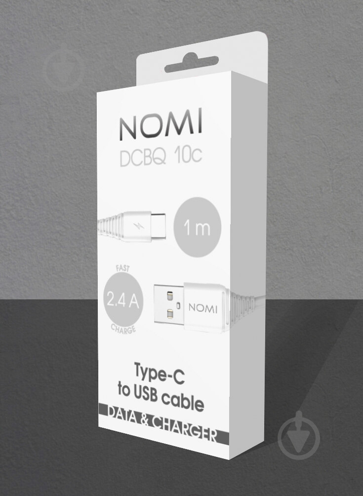 Кабель Nomi USB - USB Type-C DCBQ 10c 1 м white (712590) - фото 2