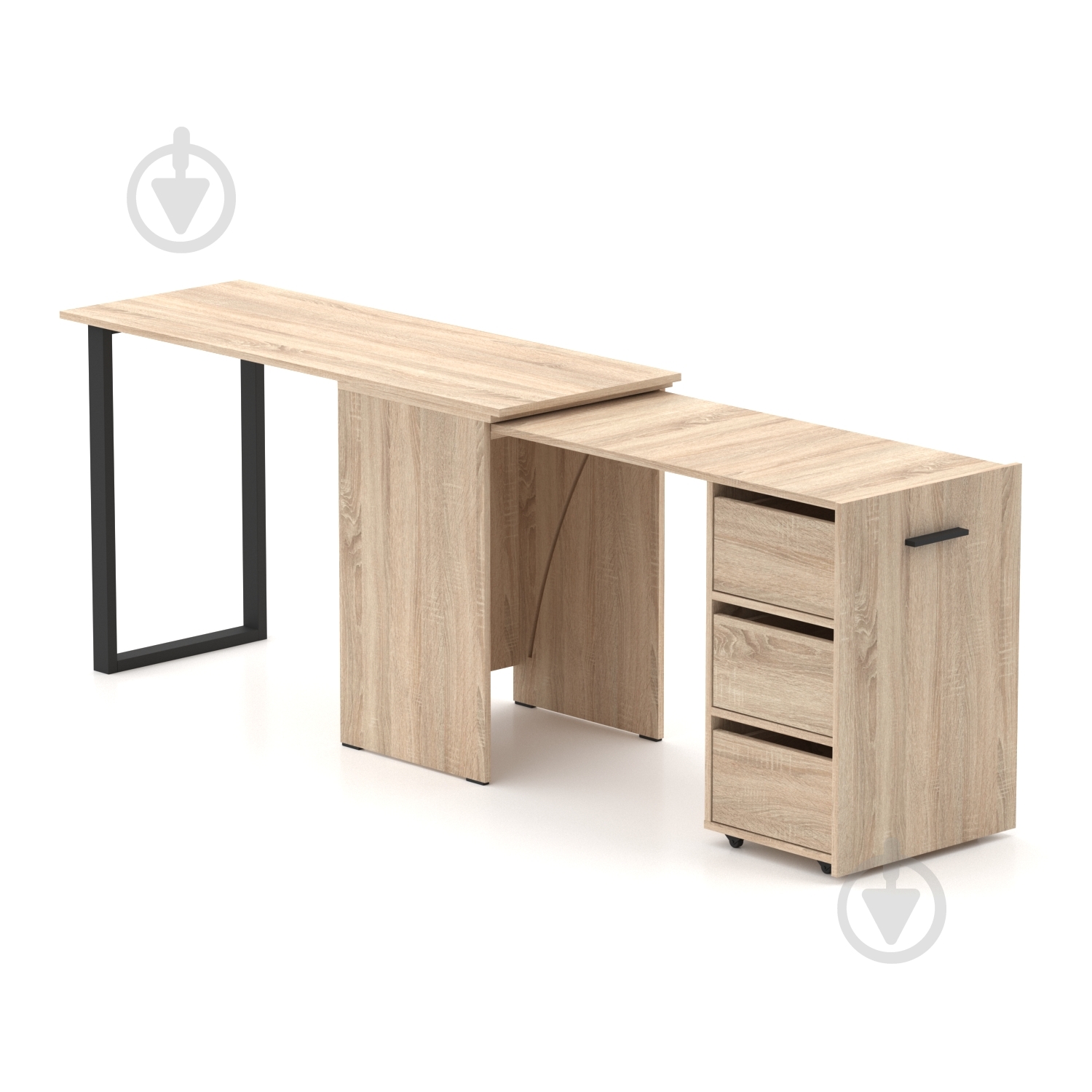 Стол Knap Knap трансформер письменный поворотный Hobana+Jumbo Ш3 770х1350х500 мм дуб сонома/дуб сонома (S201030203 ) - фото 2 Стол Knap Knap трансформер письменный поворотный Hobana+Jumbo Ш3 770х1350х500 мм дуб сонома/дуб сонома (S201030203 ) - фото 2