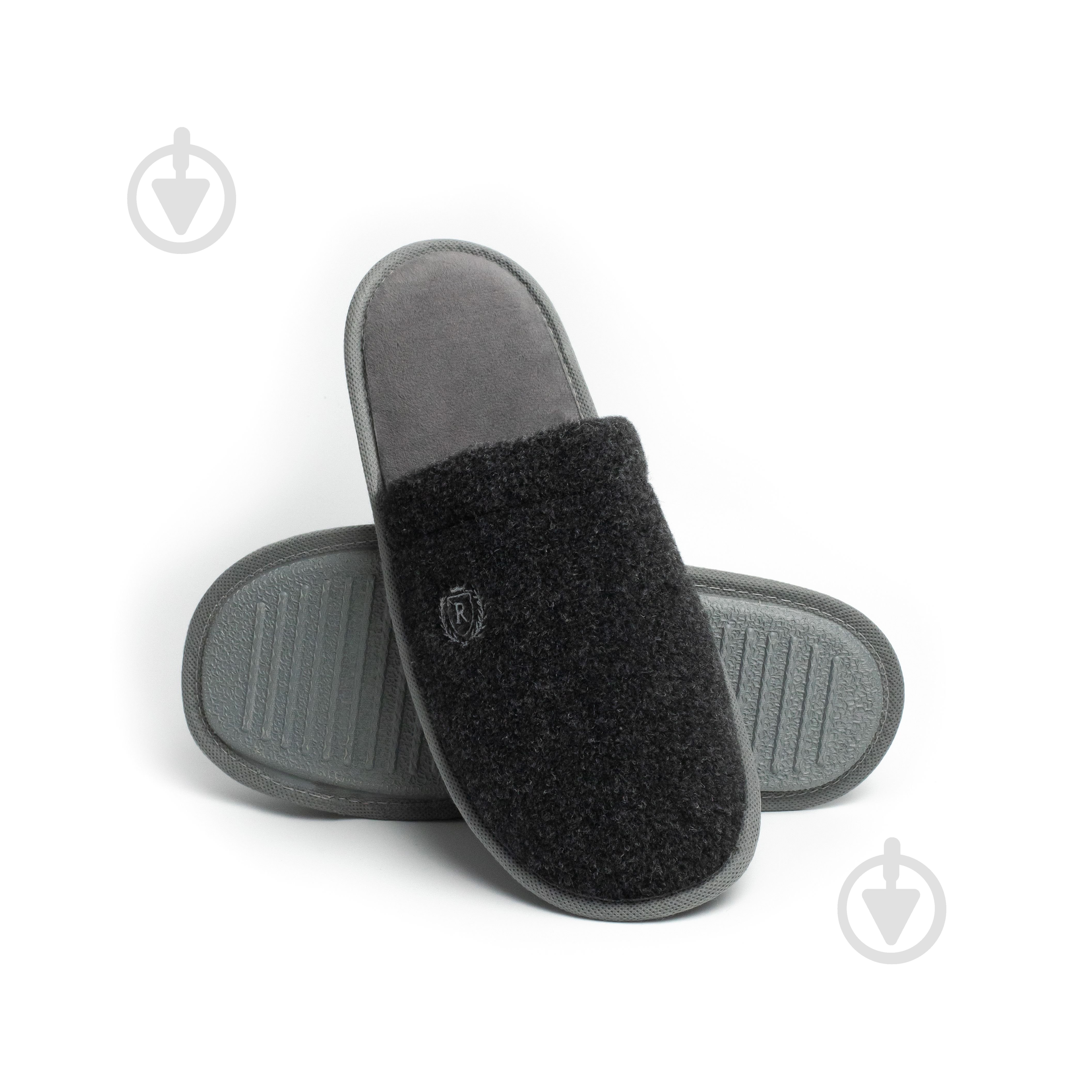 Тапки домашние Twins Lama с вышивкой 15898 р.42/43 серый с черным - фото 2