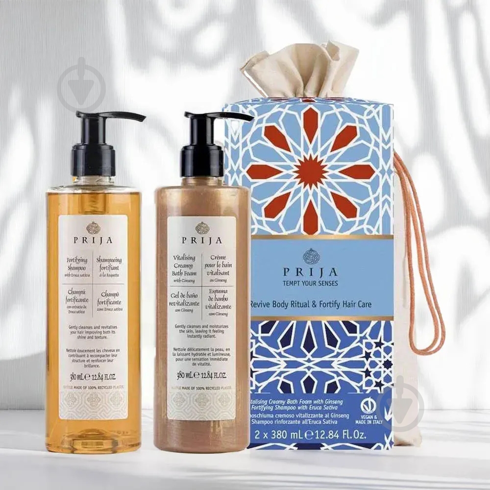 Косметический набор PRIJA крем-пена для тела 380 мл + шампунь для укрепления волосс380 мл - фото 4
