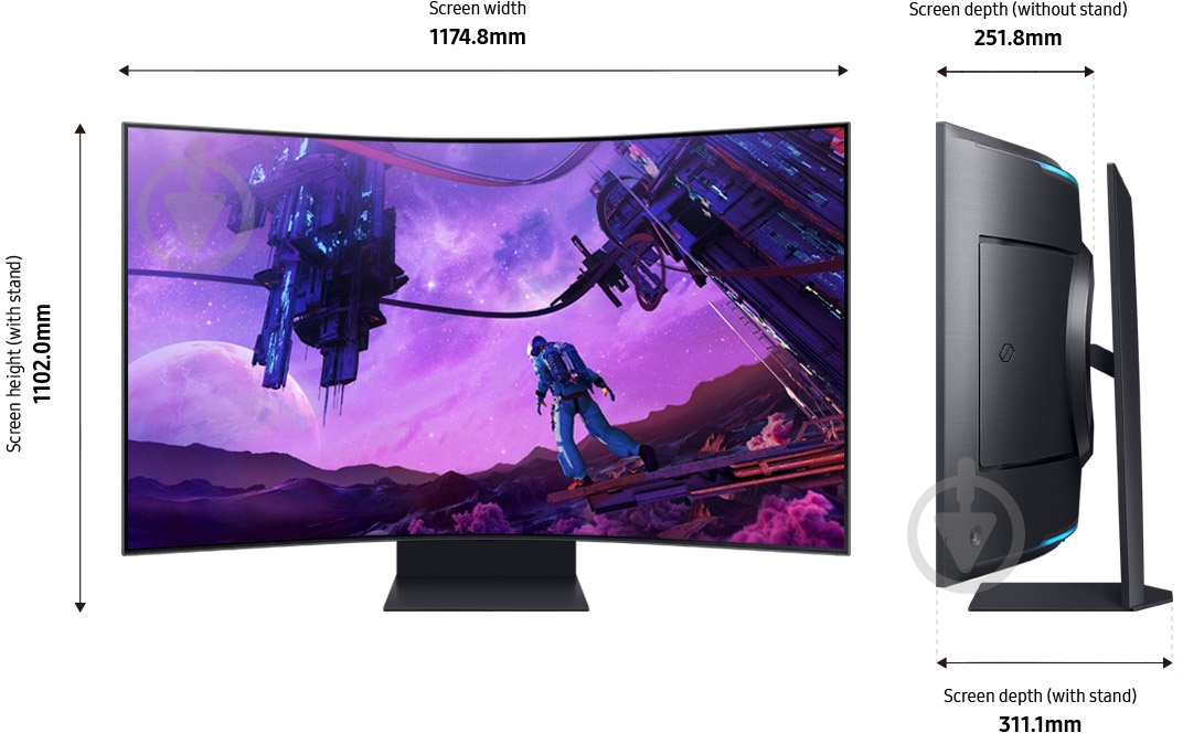 Монитор Samsung Odyssey Ark 55" (LS55BG970NIXCI) - фото 42