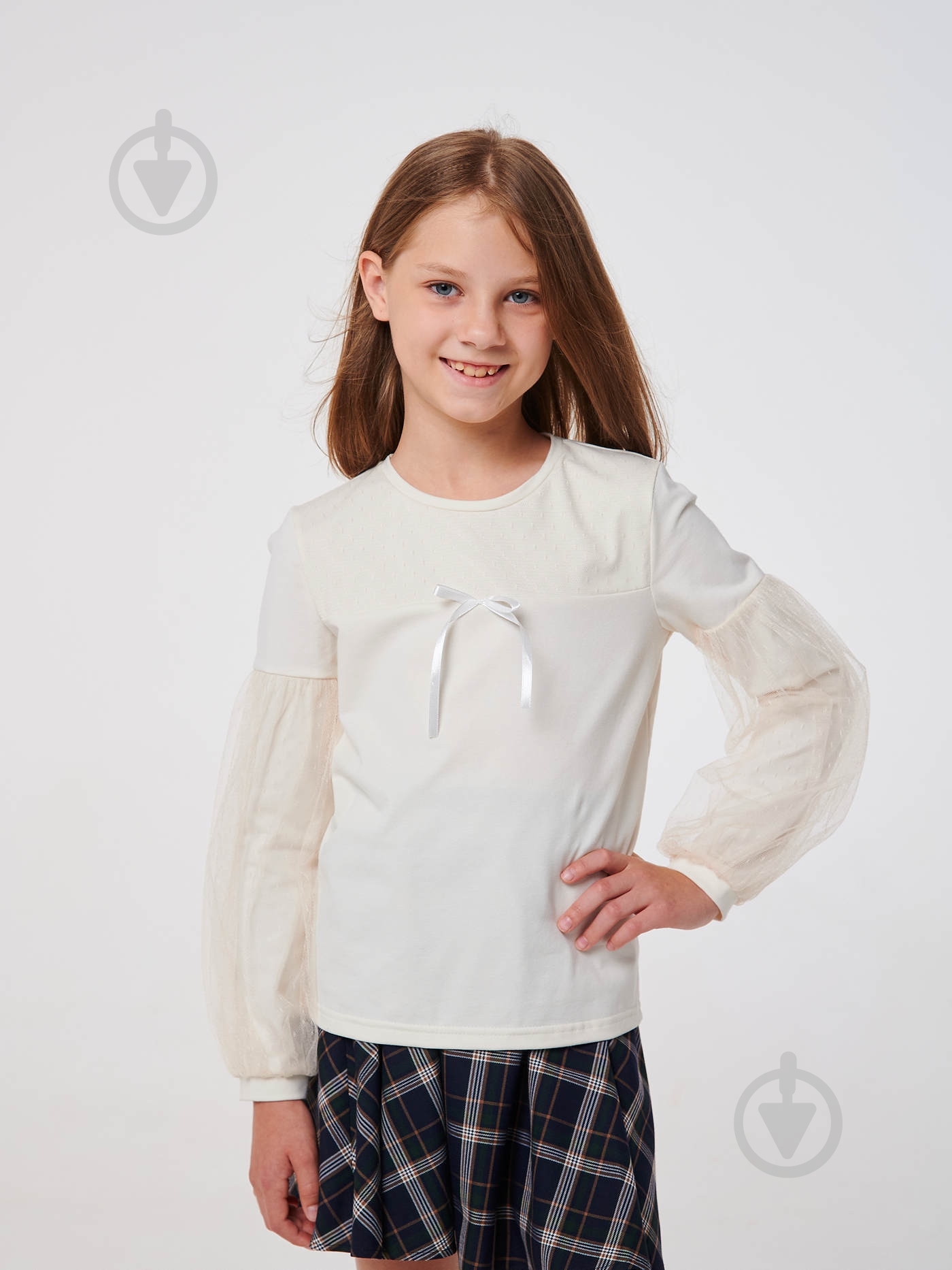 Блуза Smil р.140 молочный 114906 - фото 1