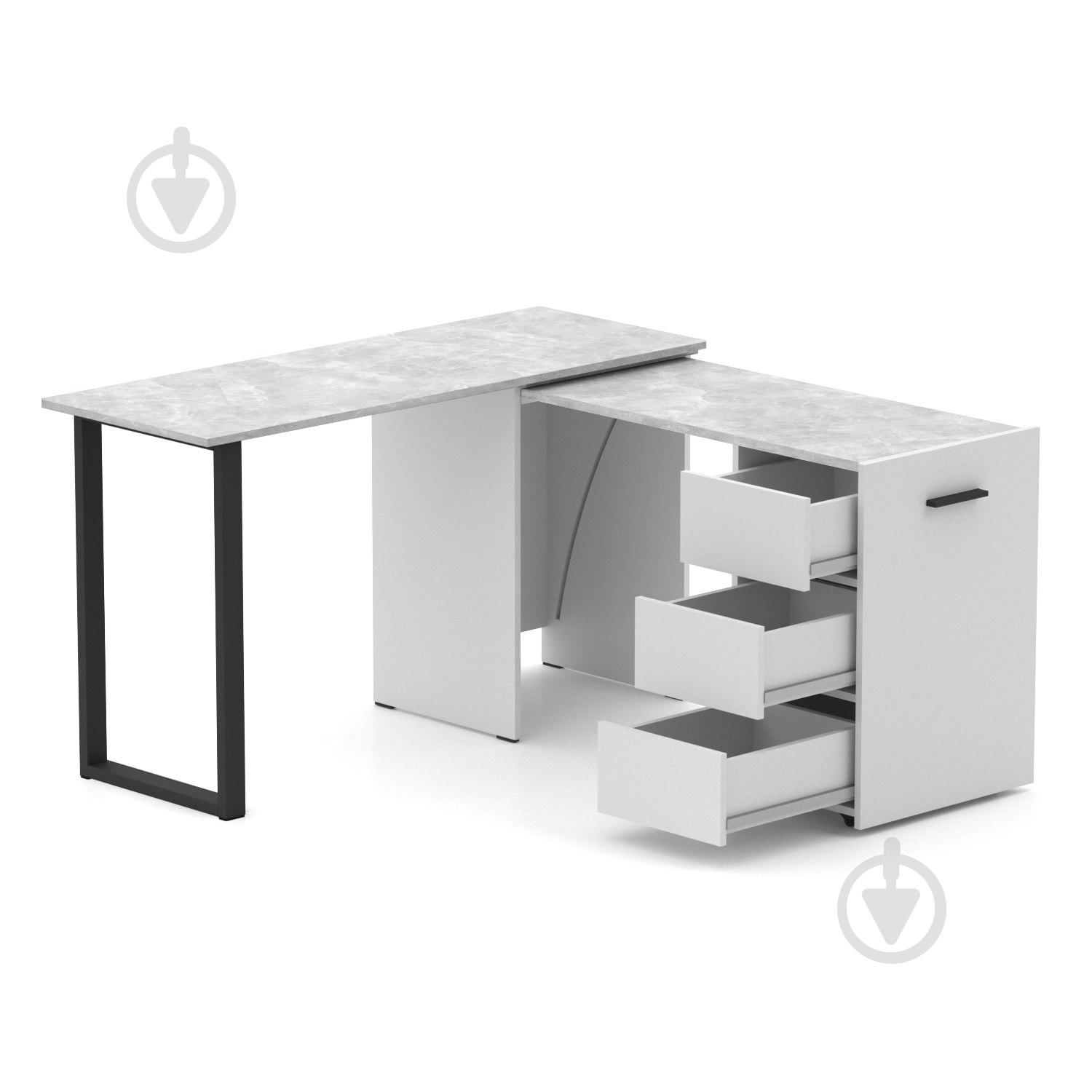 Стіл Knap Knap трансформер письмовий поворотний Hobana+Jumbo Ш3 770х1350х500 мм білий/ательє світлий (S201030222 ) - фото 1