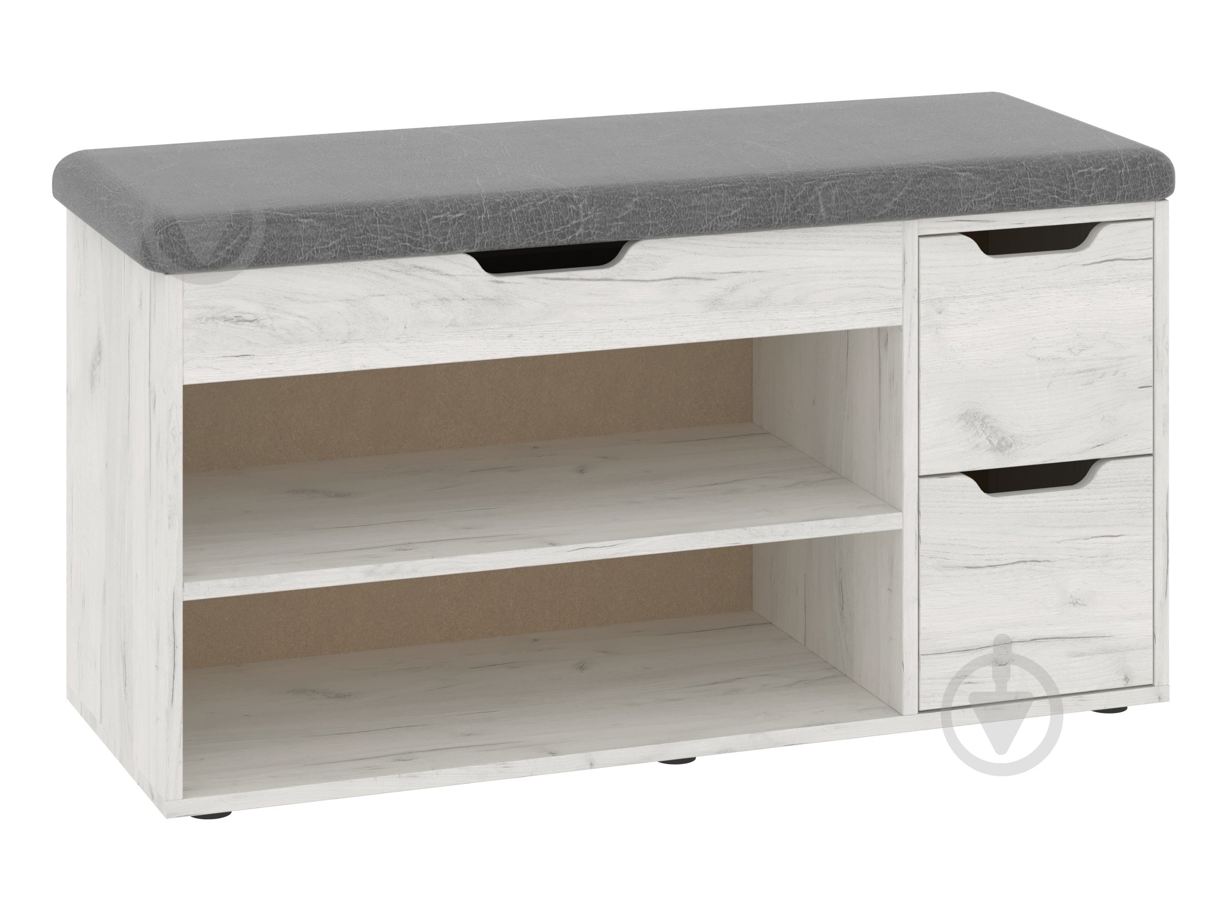 Тумба для взуття Пєхотін Б-7 380x380x530 мм дуб крафт білий - фото 1 Тумба для взуття Пєхотін Б-7 380x380x530 мм дуб крафт білий - фото 1