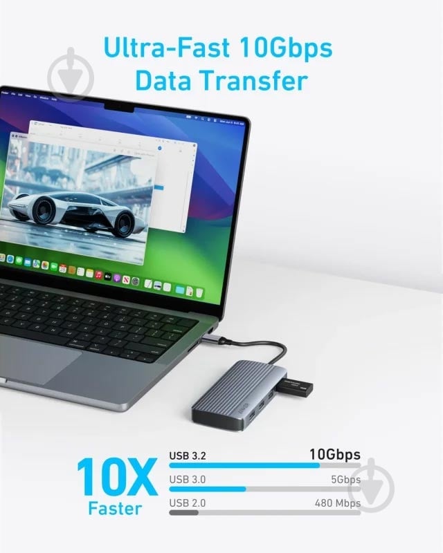 USB-хаб Anker USB-C Hub - 7-in-1 черный (A83740A2) - фото 5