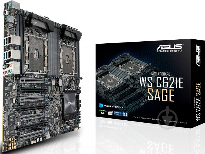 Материнская плата Asus WS C621E SAGE BMC (Socket 3647, , EEB) - фото 5