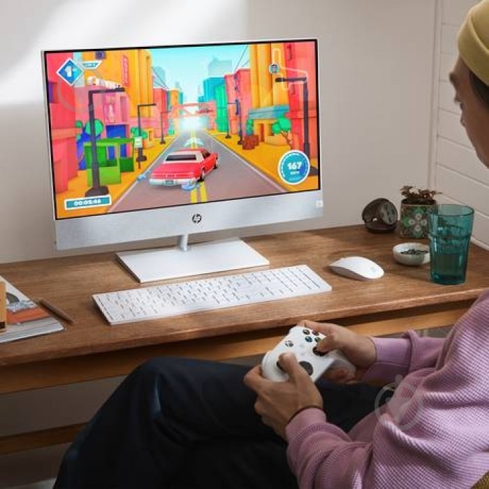 Моноблок HP Pavilion 27" (9D3Q9EA) white - фото 7