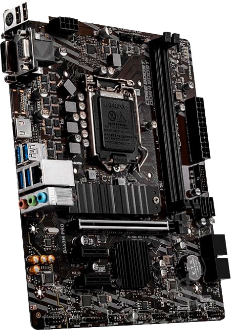 Материнська плата MSI B460M PRO (Socket 1200, Intel B460, mini ITX) - фото 1 Материнська плата MSI B460M PRO (Socket 1200, Intel B460, mini ITX) - фото 1