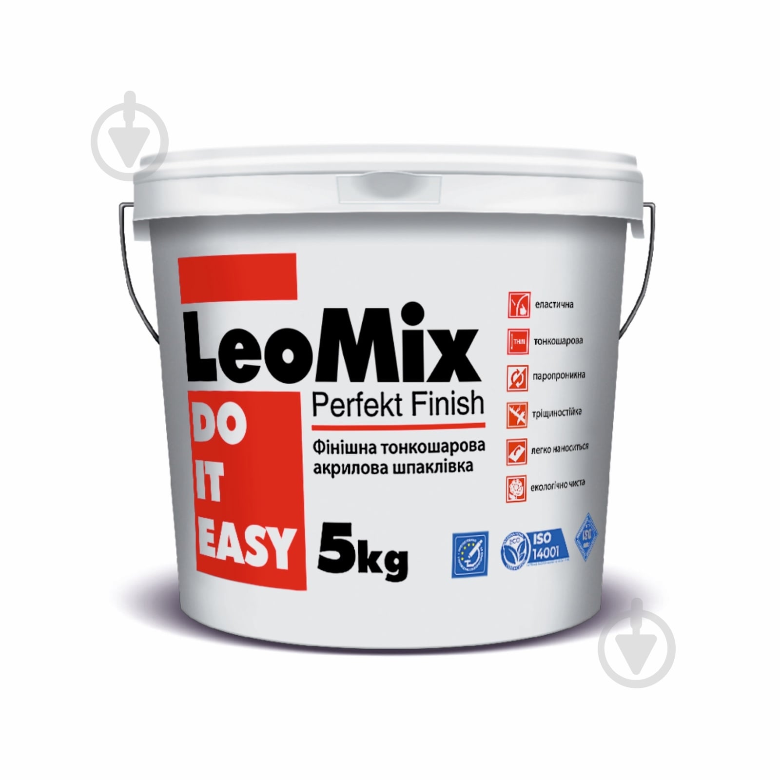 Шпаклівка LeoMix Perfekt Finish 5 кг - фото 1 Шпаклівка LeoMix Perfekt Finish 5 кг - фото 1