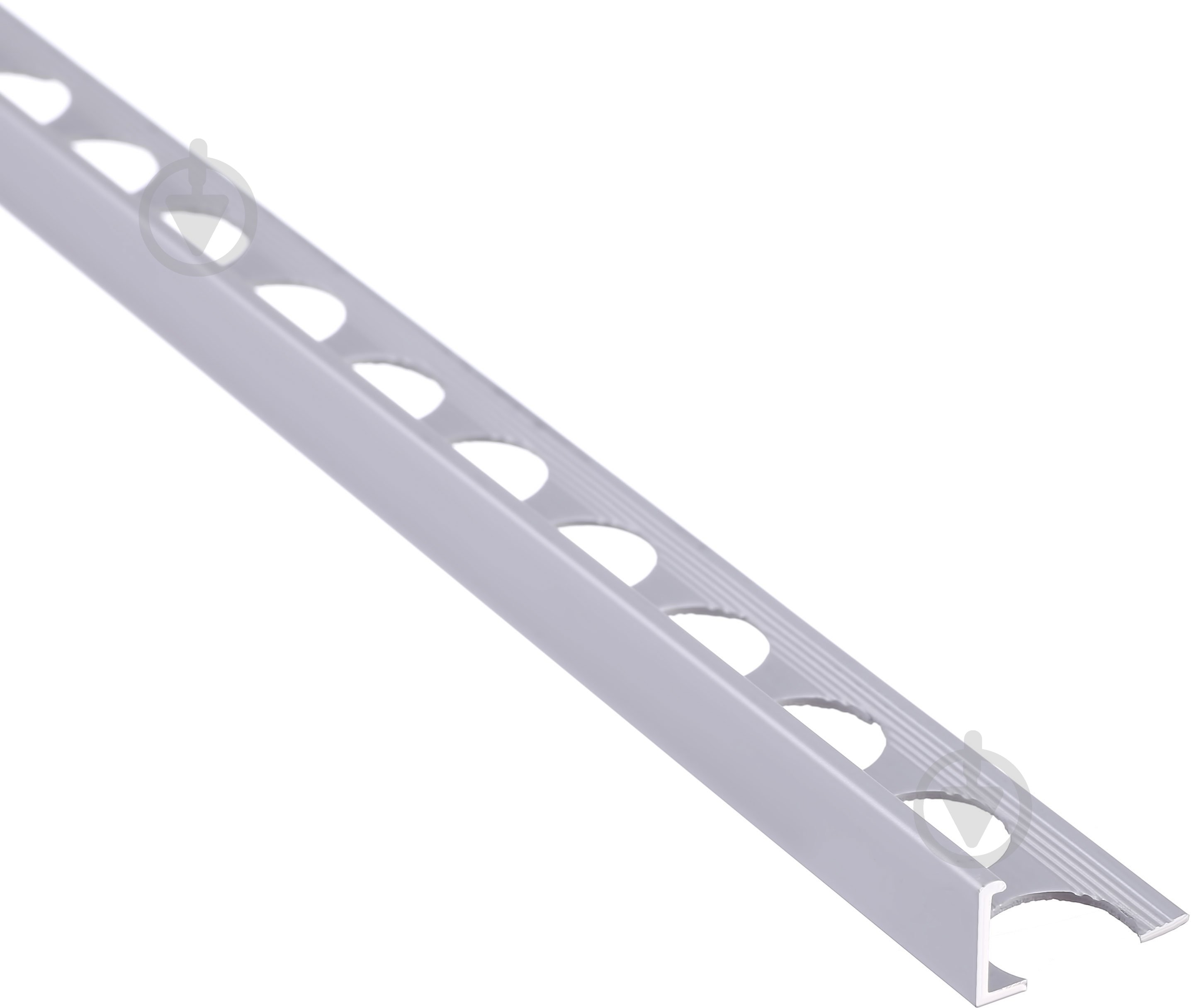 Кутник для плитки Braz Line зовнішній алюміній 14 мм 2,7м срібло - фото 1