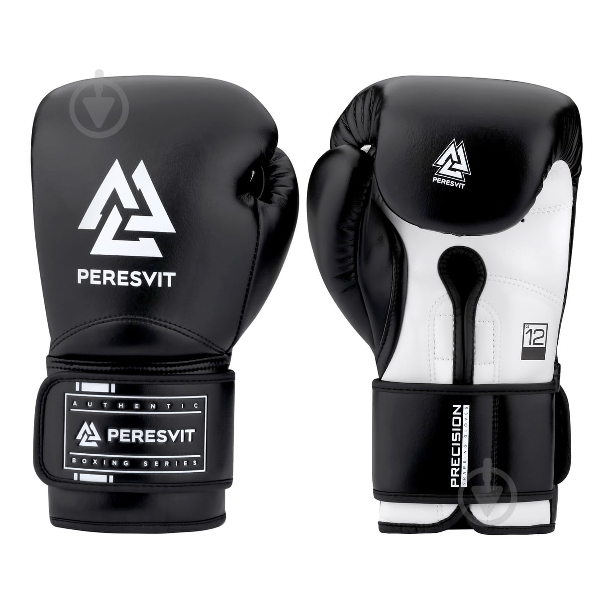 Боксерські рукавиці Peresvit 501303-102 10oz Precision gloves чорний із білим - фото 1