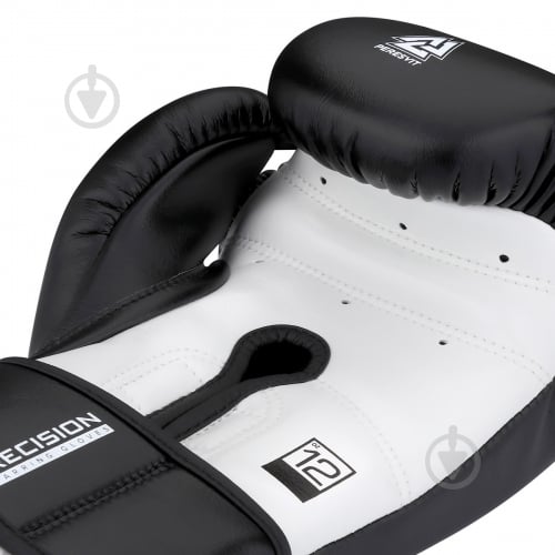Боксерські рукавиці Peresvit 501303-102 10oz Precision gloves чорний із білим - фото 3