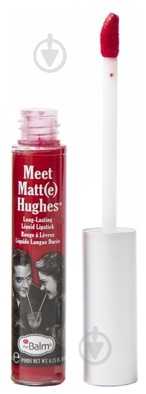 Помада рідка матова theBalm Meet Matte Hughes Devoted Bright Red 7,4 мл - фото 1