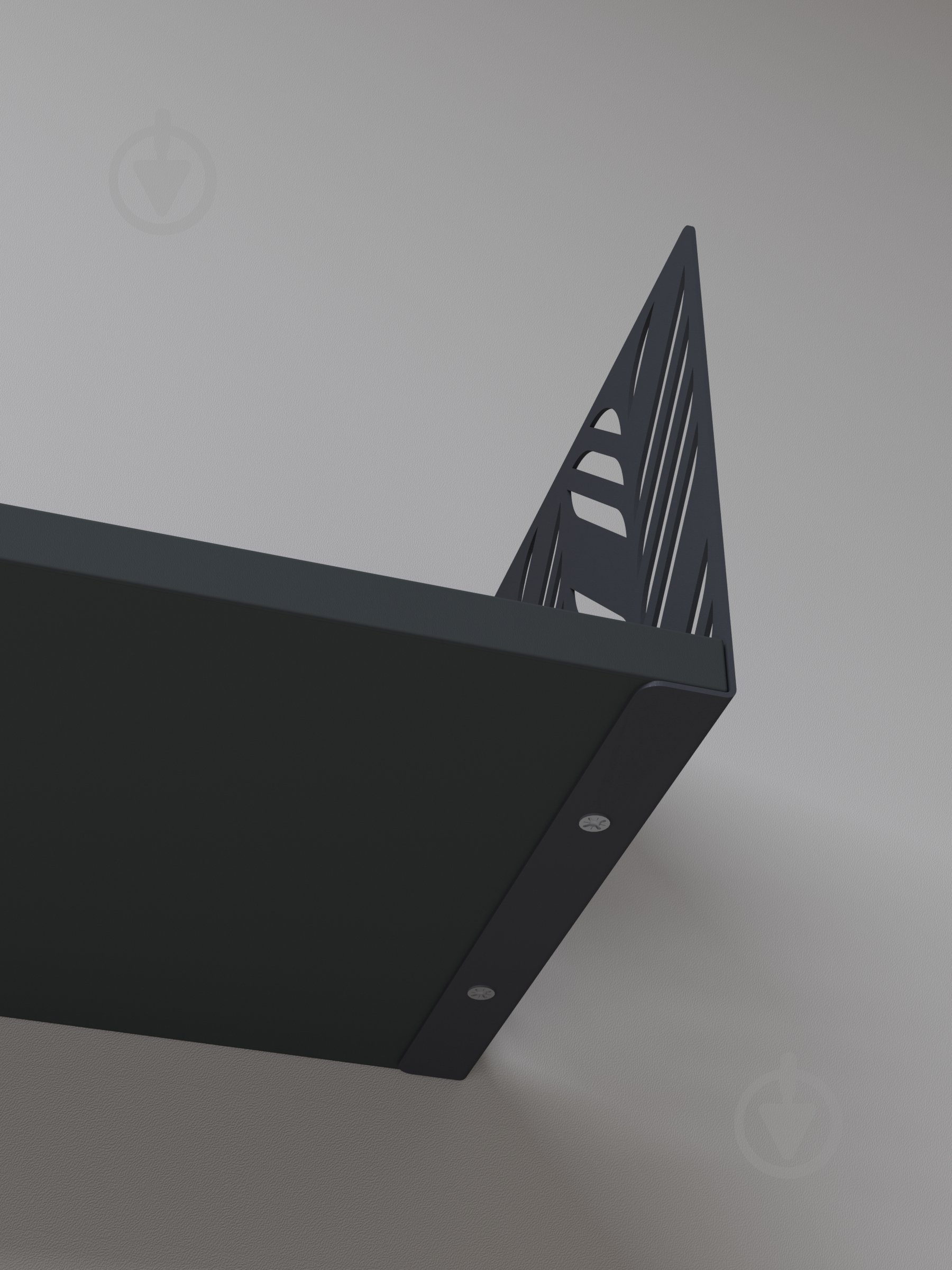 Полка навесная Metkas Home Листья 700x220x170 мм антрацит - фото 3 Полка навесная Metkas Home Листья 700x220x170 мм антрацит - фото 3