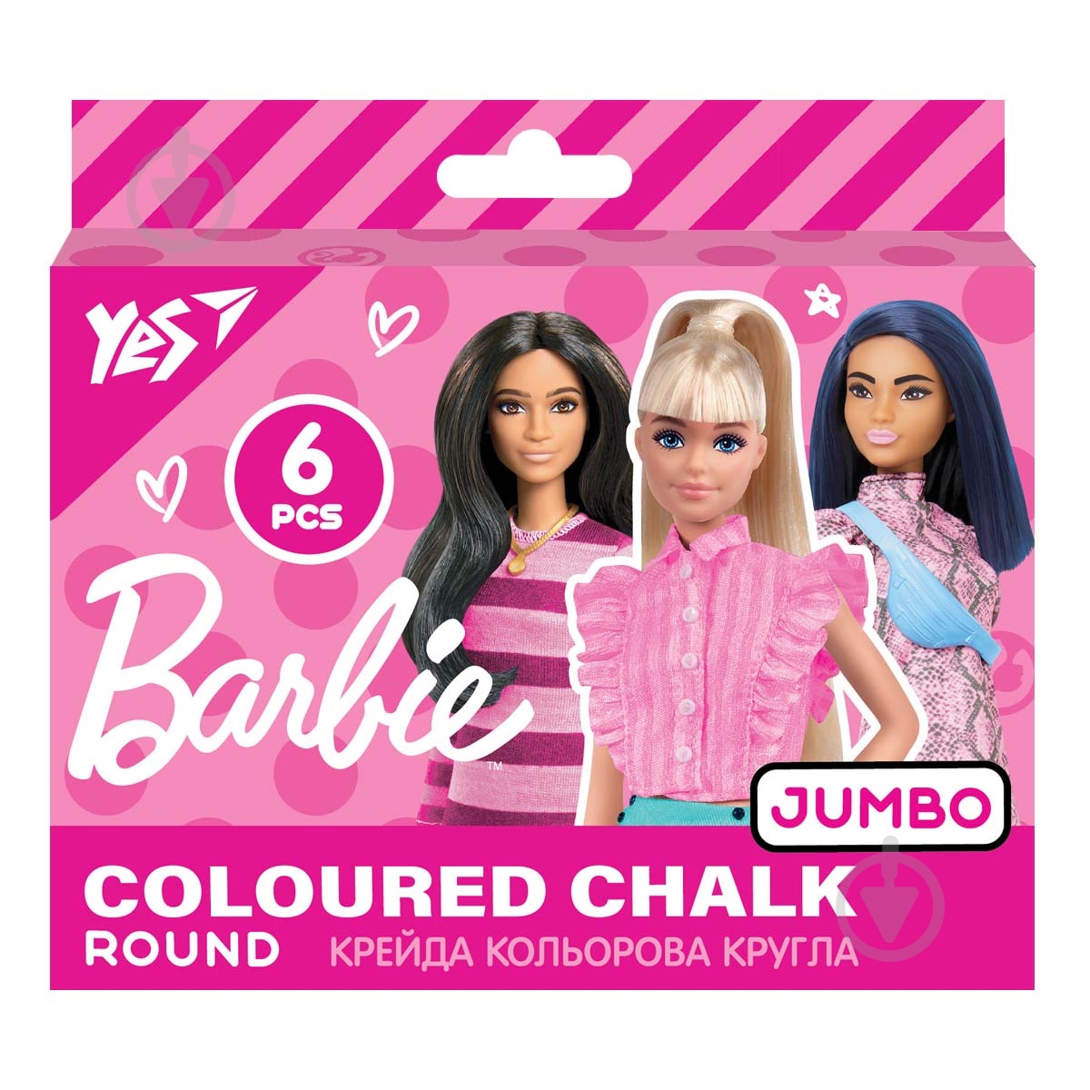 Мел цветной Barbie 6 шт. JUMBO YES - фото 1 Мел цветной Barbie 6 шт. JUMBO YES - фото 1