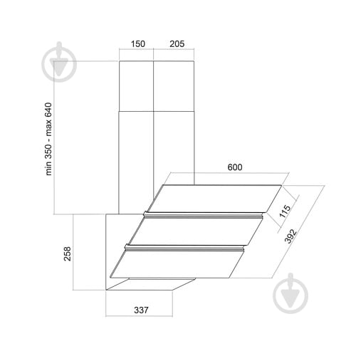 Вытяжка Pyramida MSH 60 PB GBL - фото 5 Вытяжка Pyramida MSH 60 PB GBL - фото 5
