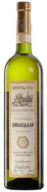 Вино Kartuli Vazi Цинандалі біле сухе 12% (4860001680221) 750 мл — фото 1